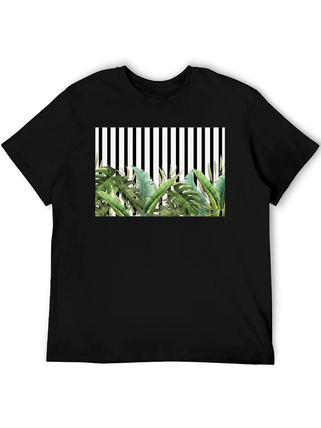 Tropical Stripe Tee - Mens Fashion