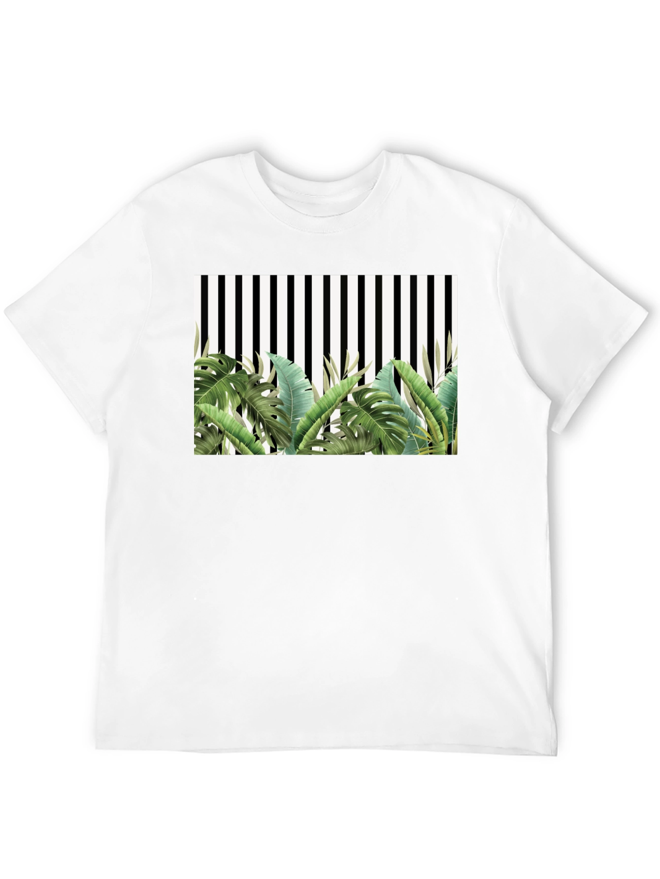 Tropical Stripe Tee - Mens Fashion