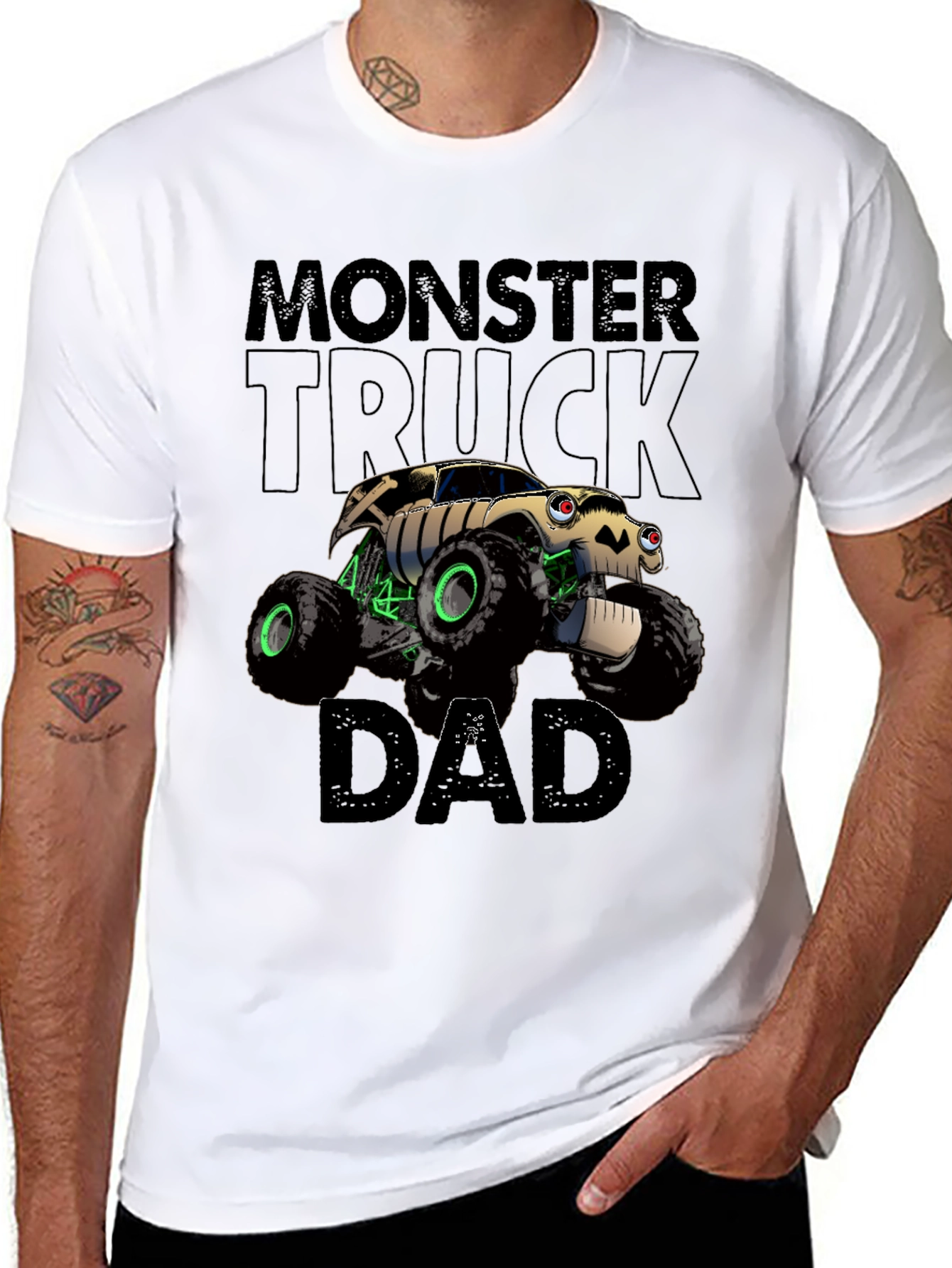 Monster Truck Dad Graphic Tee - Black T-Shirt