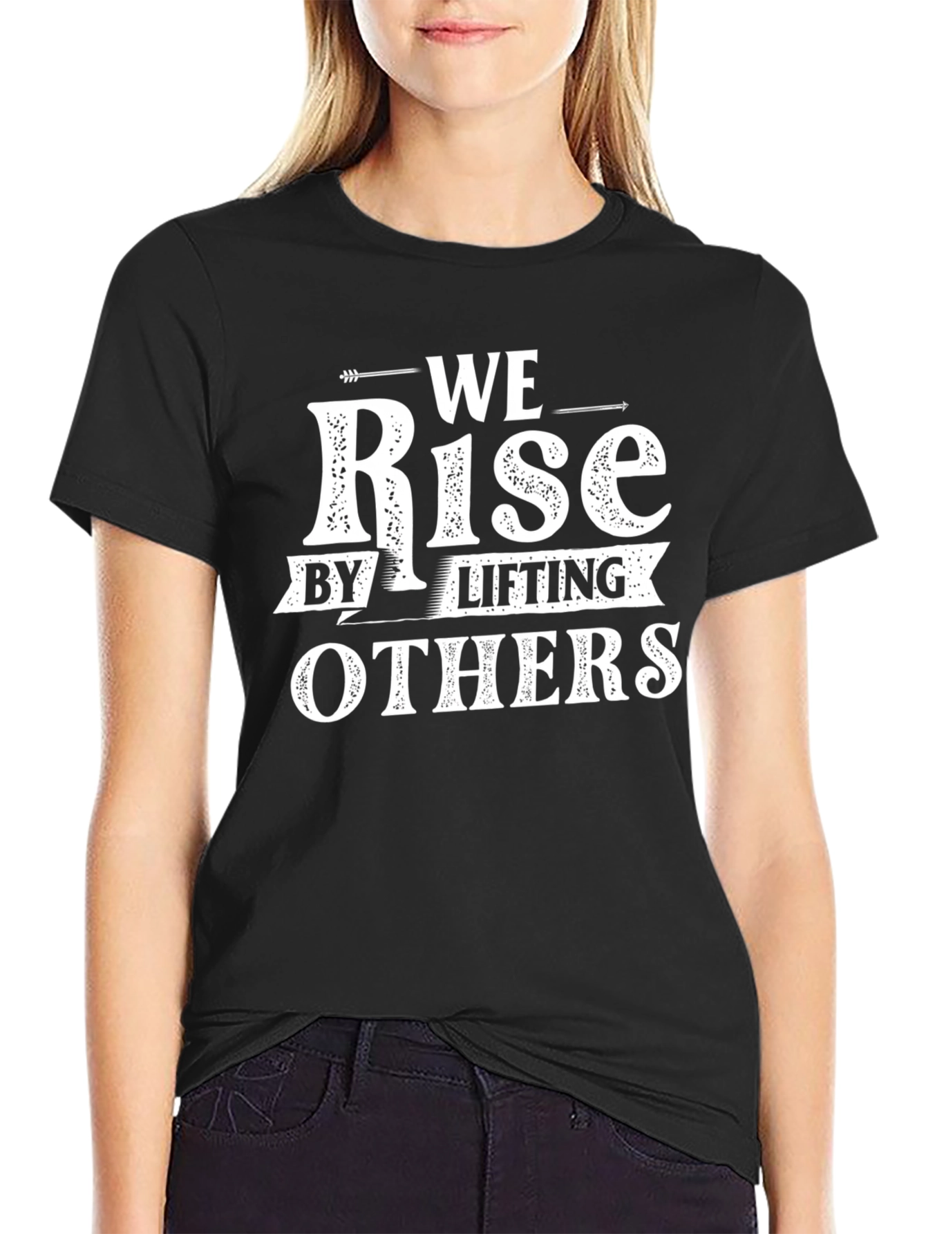 Rise by Lifting Others Graphic Tee - Black