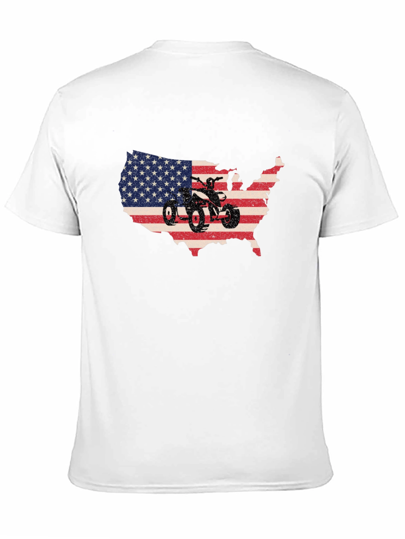 USA ATV Rider Graphic Tee - Patriotic Style