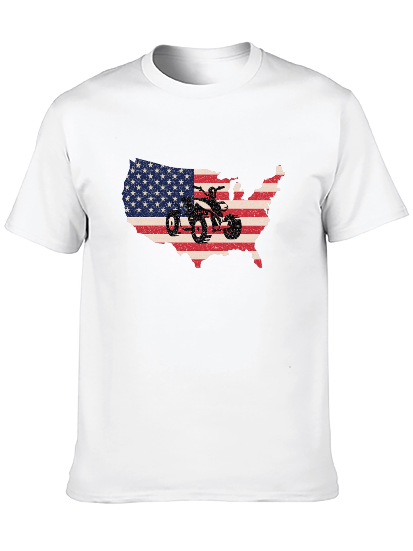 USA ATV Rider Graphic Tee - Patriotic Style