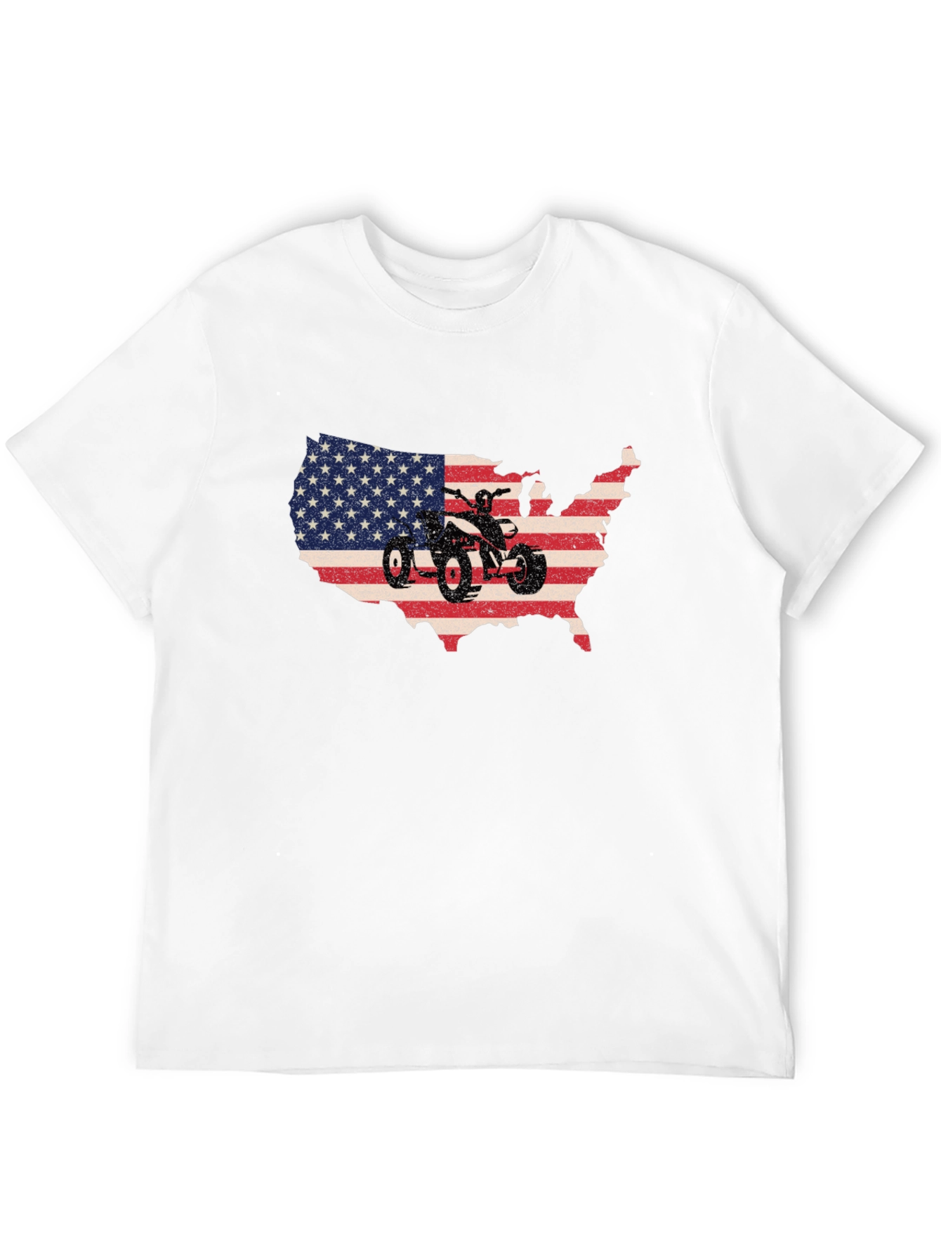 USA ATV Rider Graphic Tee - Patriotic Style
