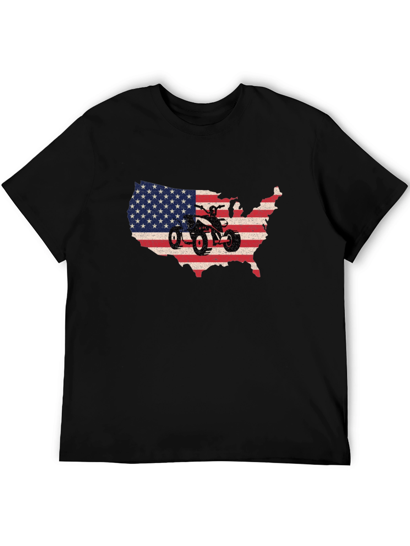 USA ATV Rider Graphic Tee - Patriotic Style