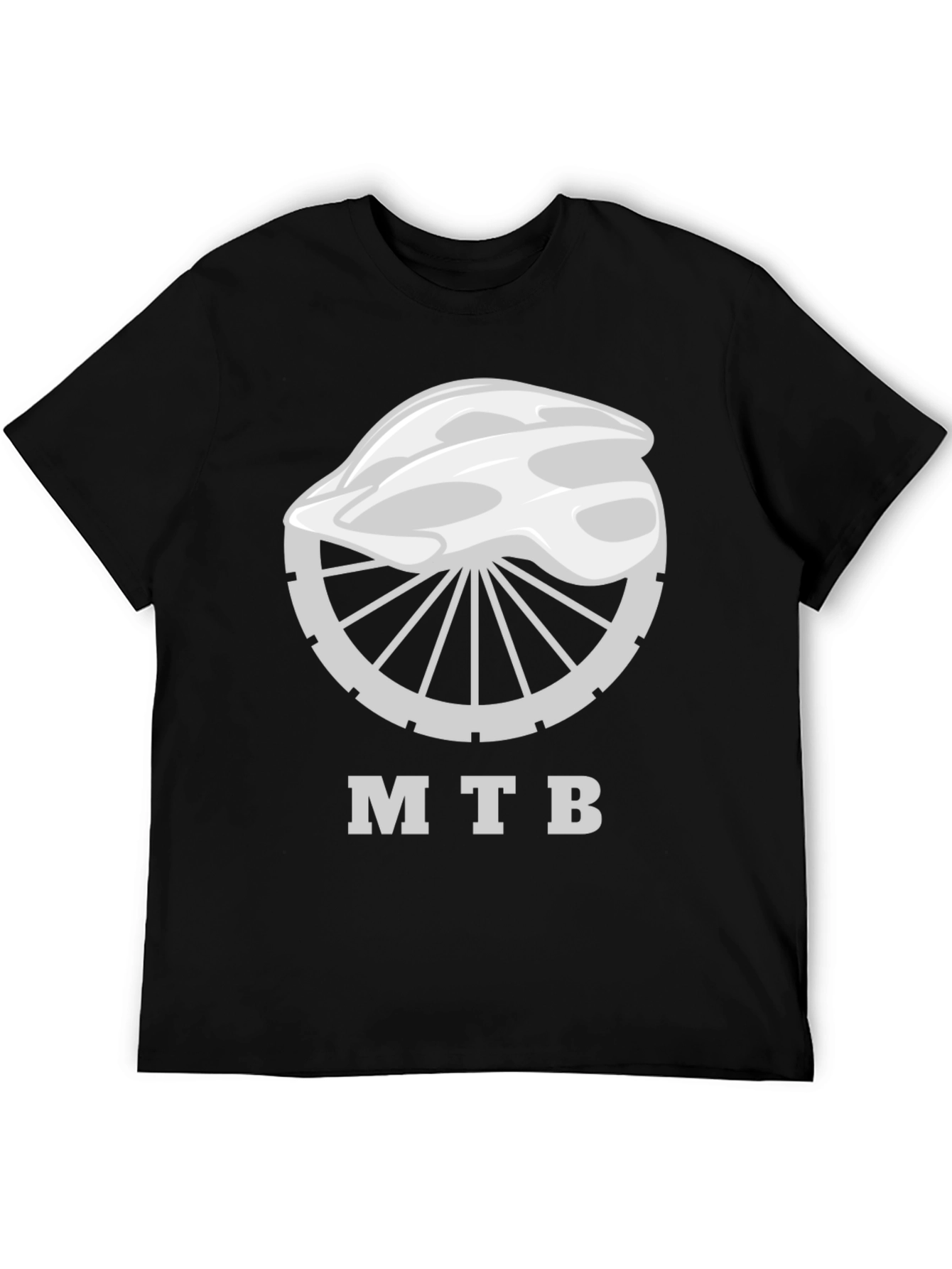 MTB Bike Helmet Graphic Tee - Black
