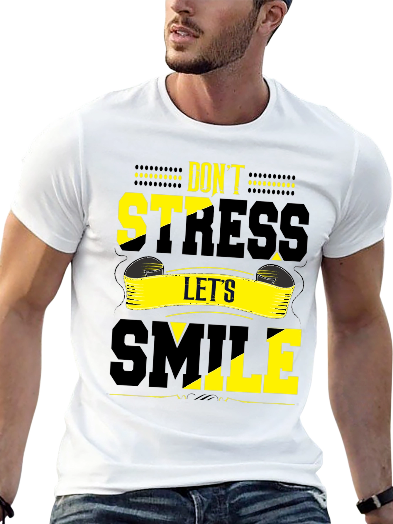 Dont Stress Lets Smile Graphic Tee