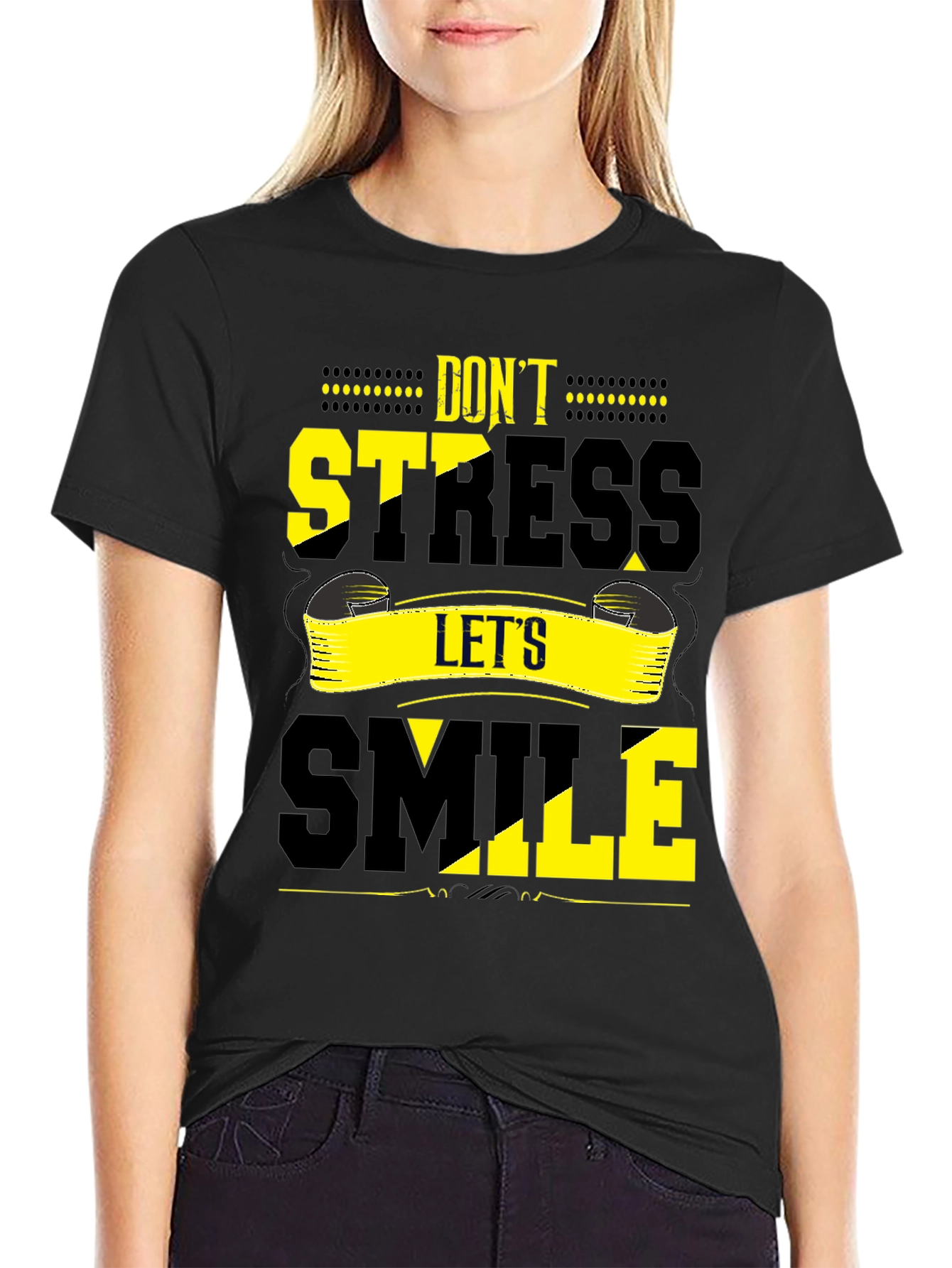 Dont Stress Lets Smile Graphic Tee