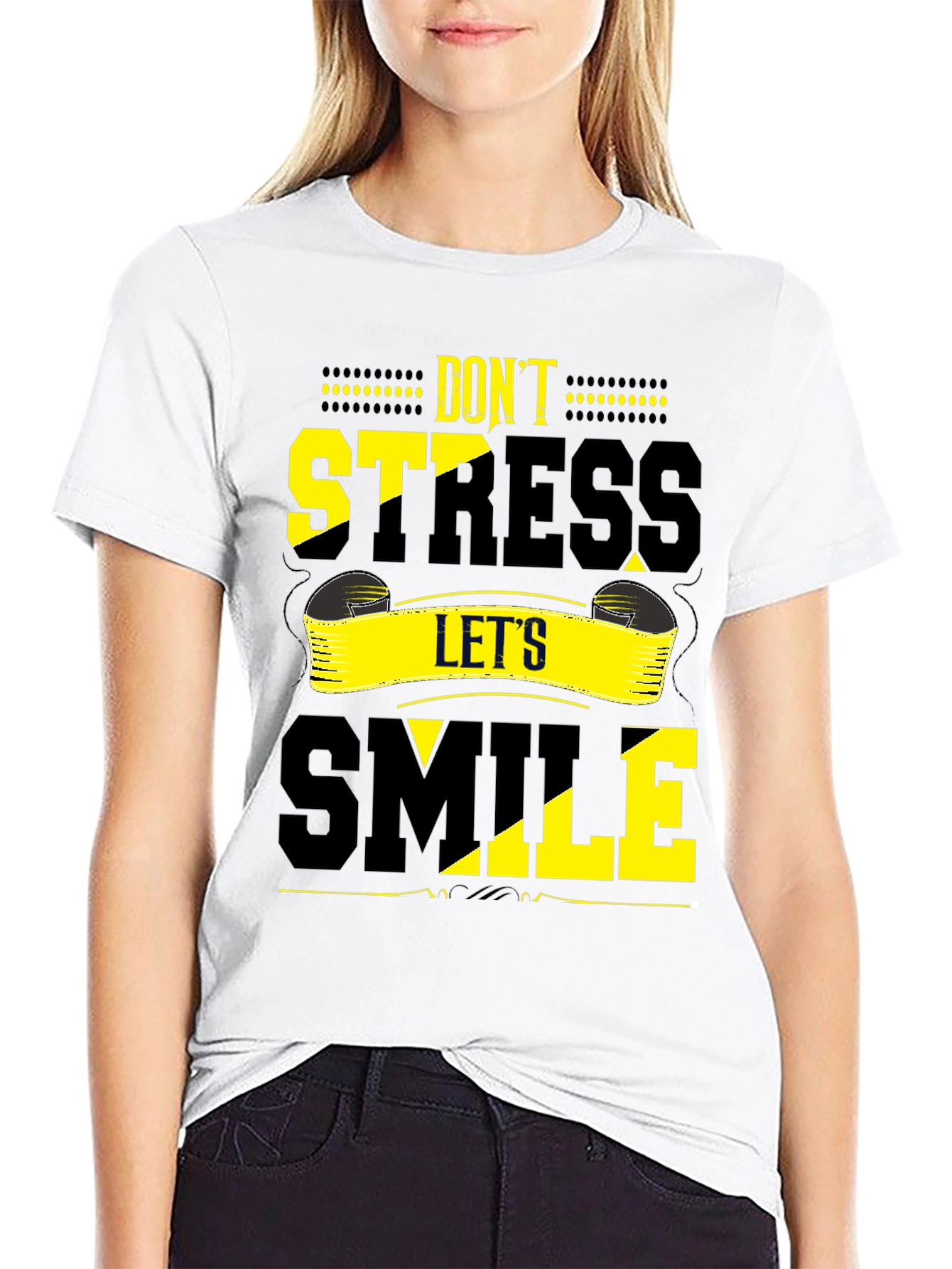 Dont Stress Lets Smile Graphic Tee