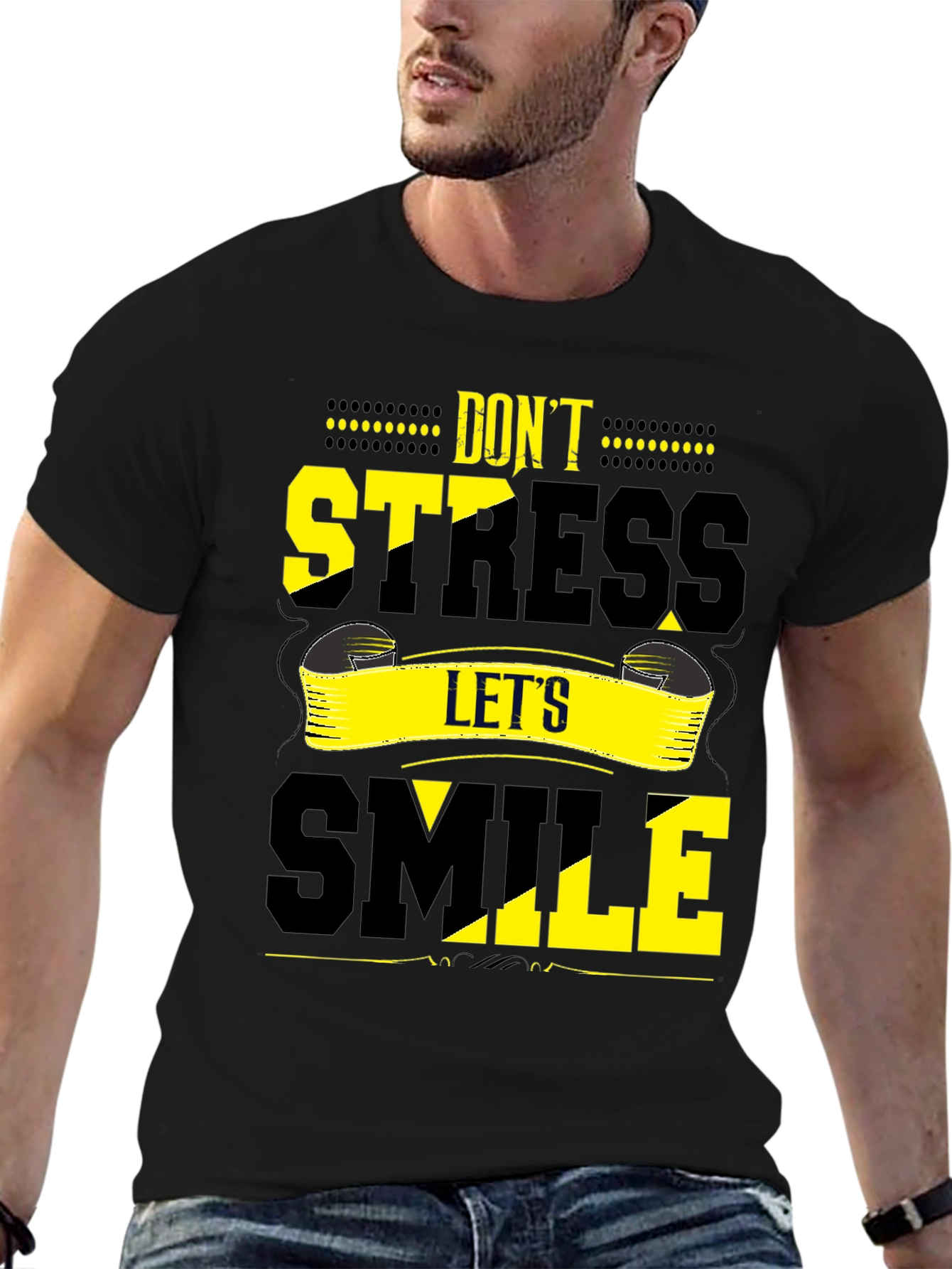Dont Stress Lets Smile Graphic Tee