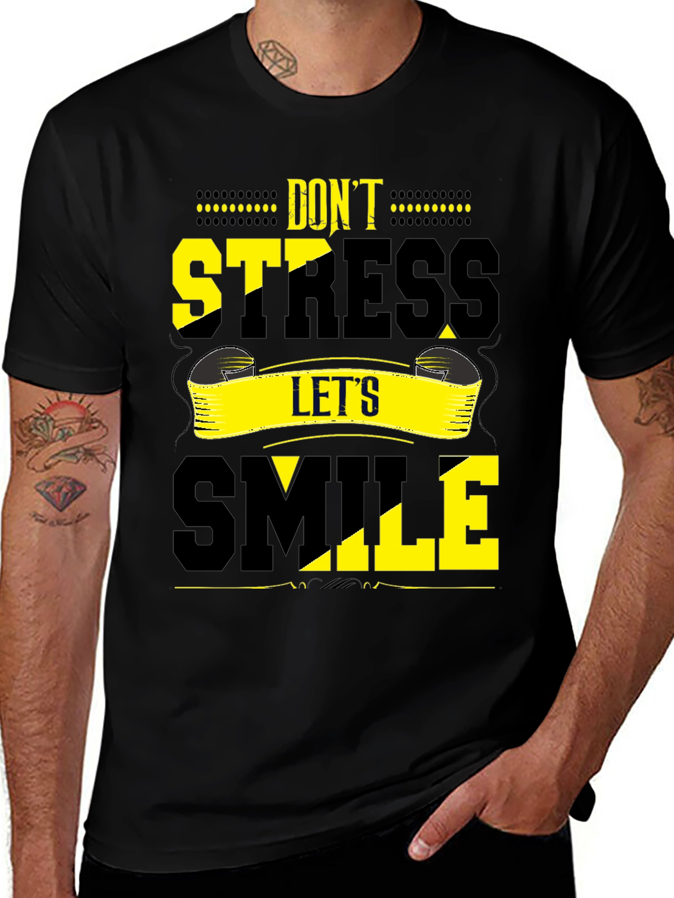 Dont Stress Lets Smile Graphic Tee