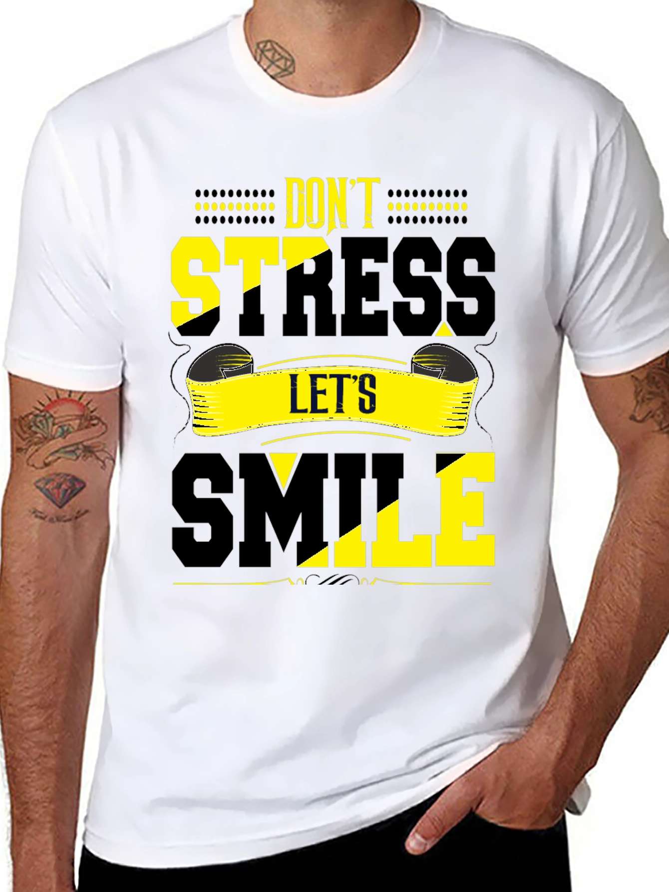 Dont Stress Lets Smile Graphic Tee
