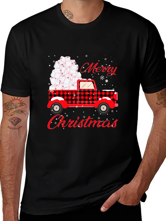 Merry Christmas Toilet Paper Truck Tee