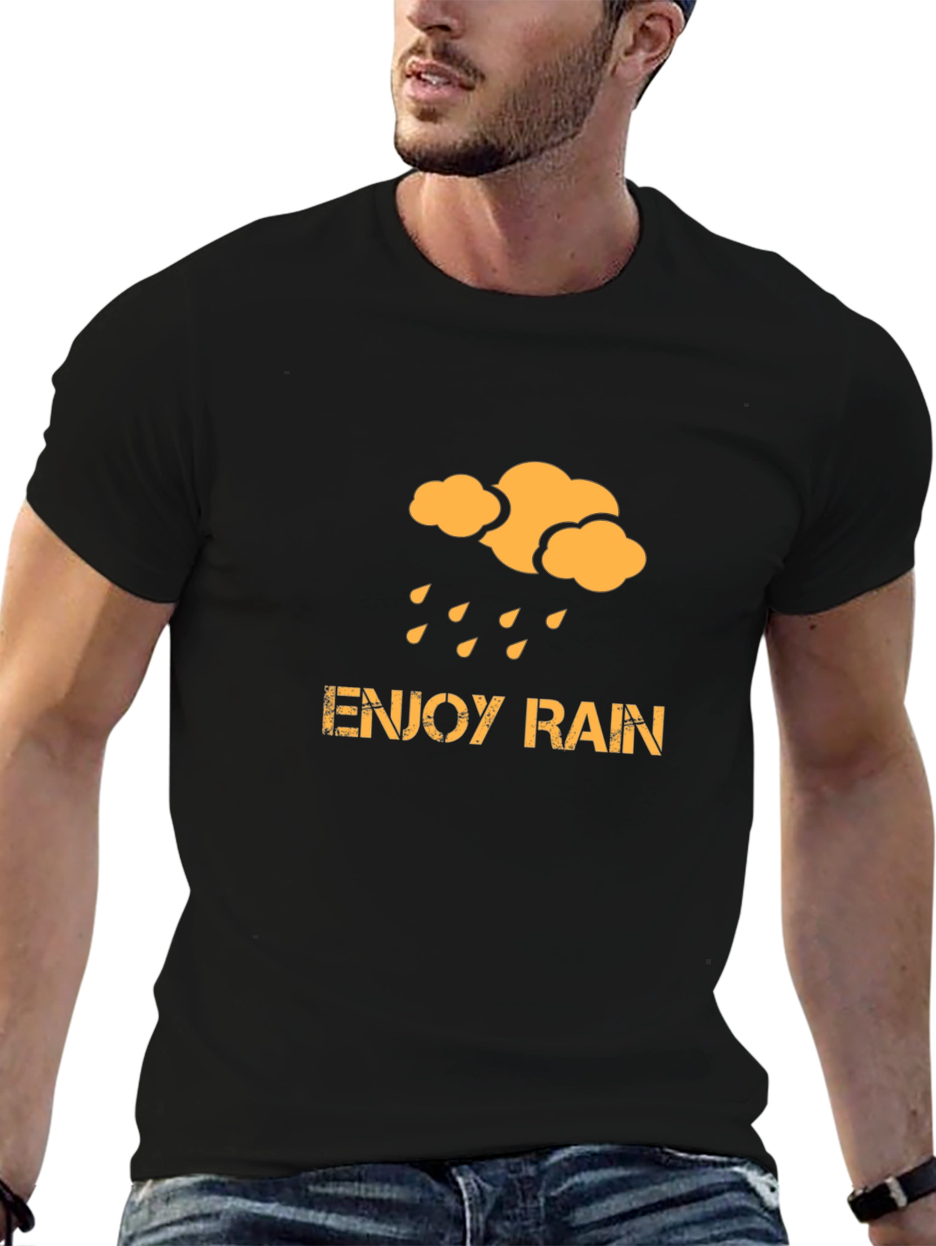 Enjoy Rain Black T-Shirt