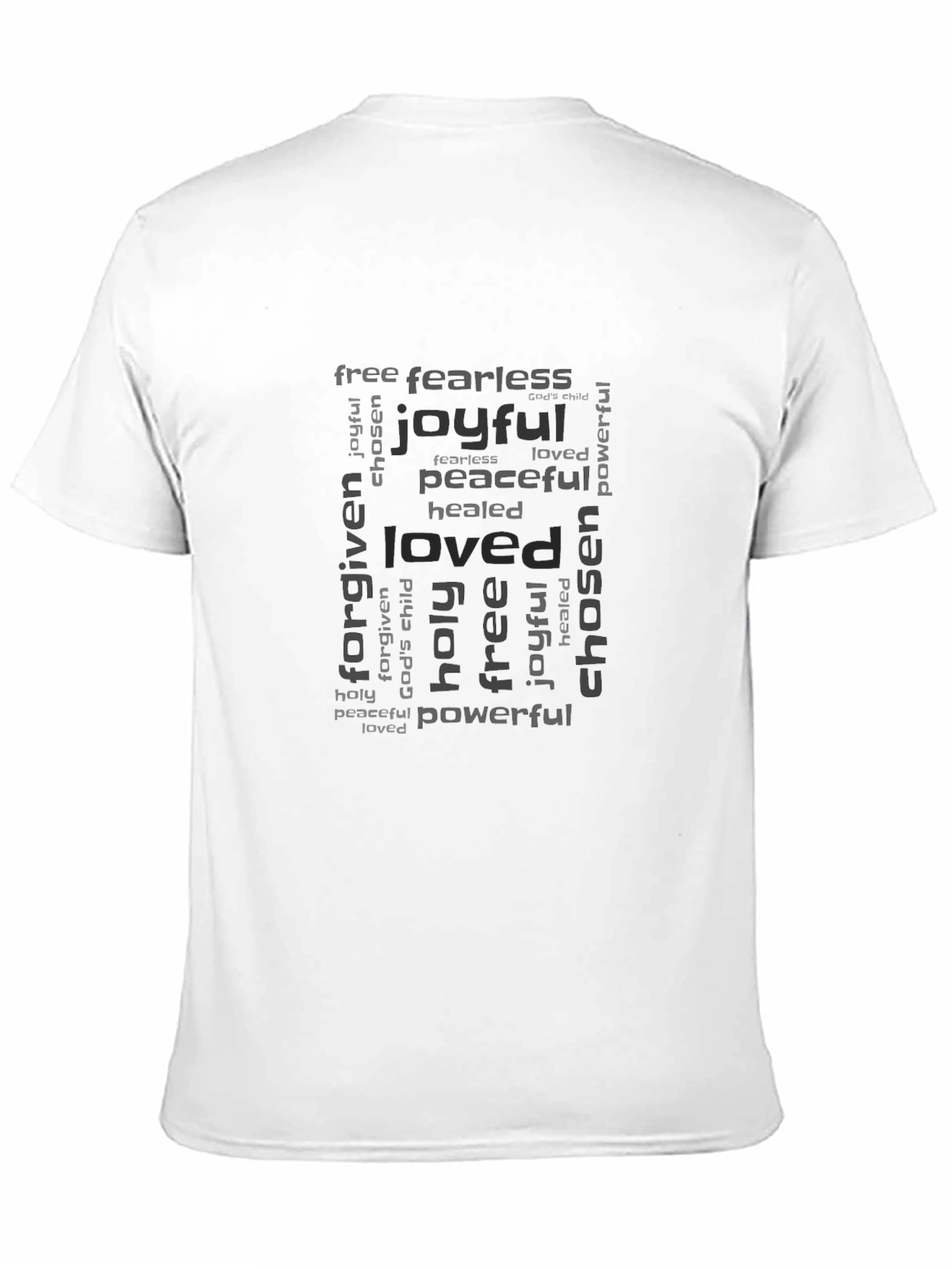 Inspirational Word Art Black T-Shirt