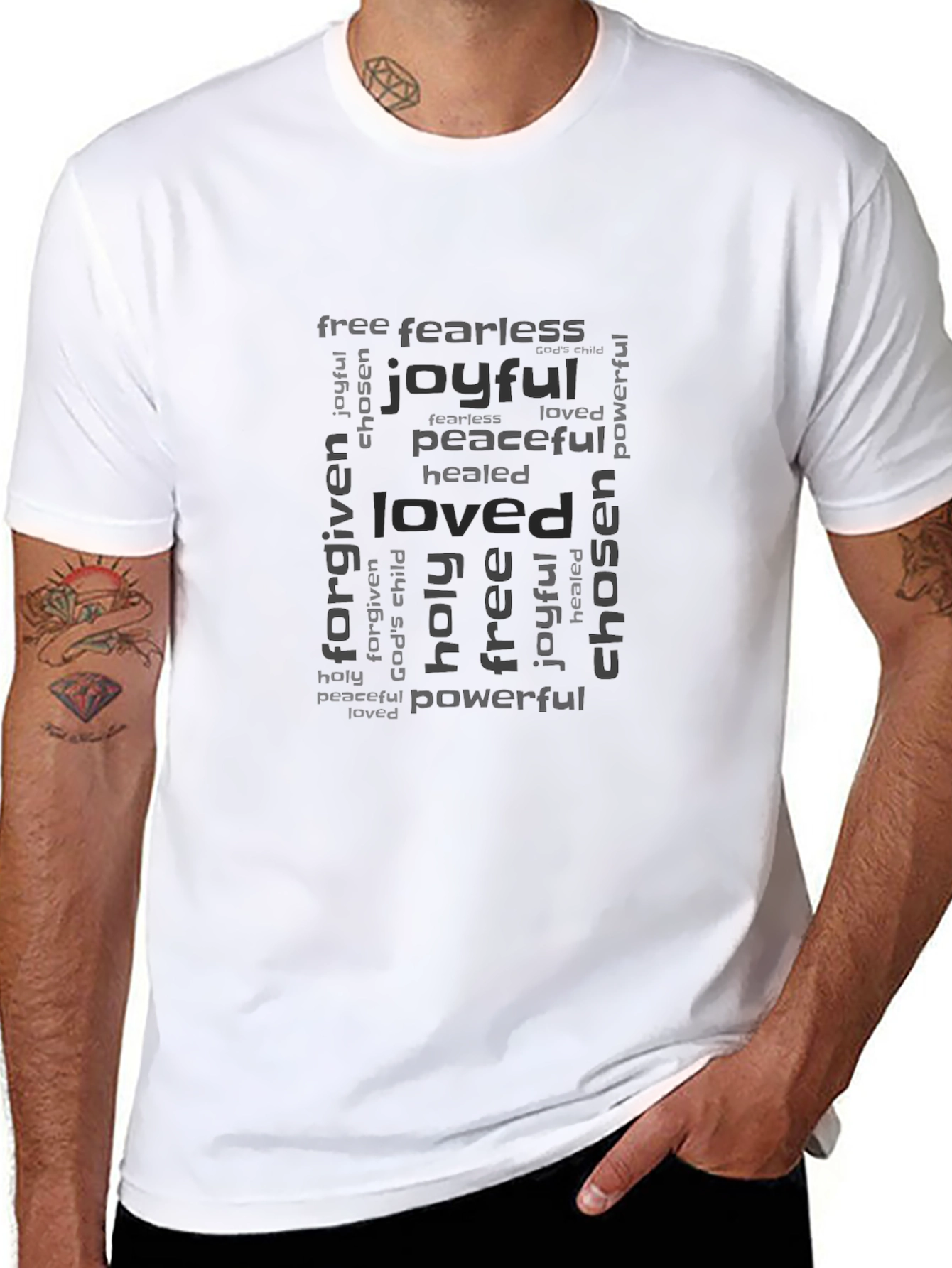 Inspirational Word Art Black T-Shirt
