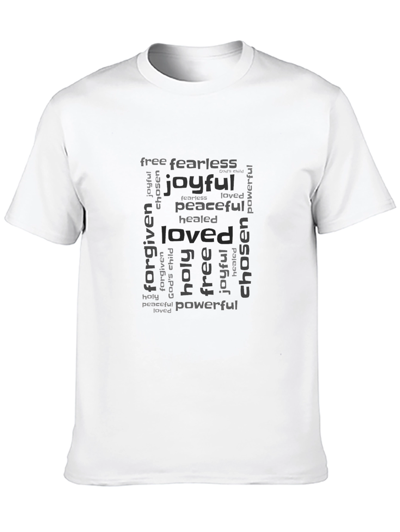 Inspirational Word Art Black T-Shirt
