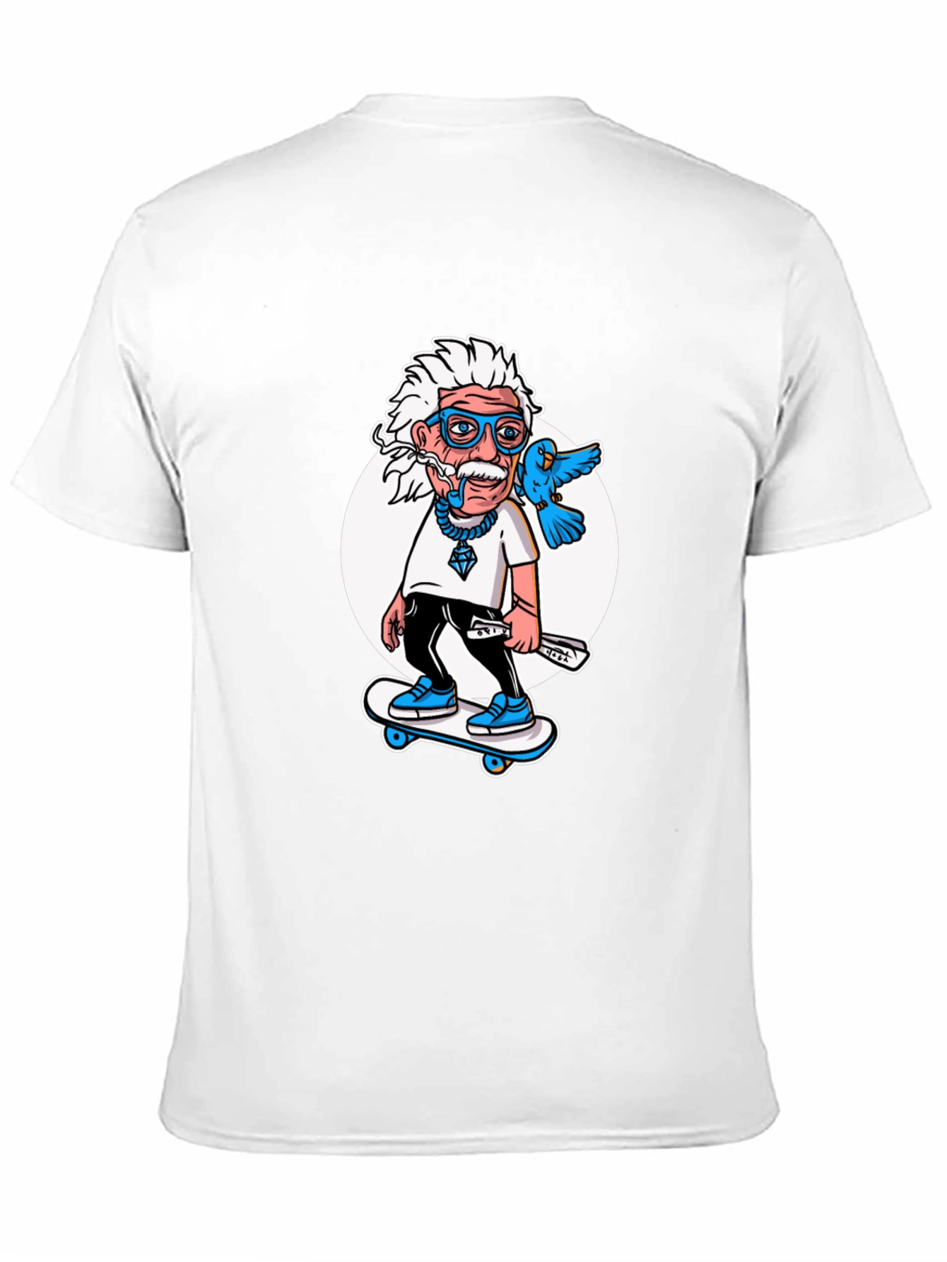 Einstein Skateboarder T-Shirt - Cool Cartoon Graphic Tee