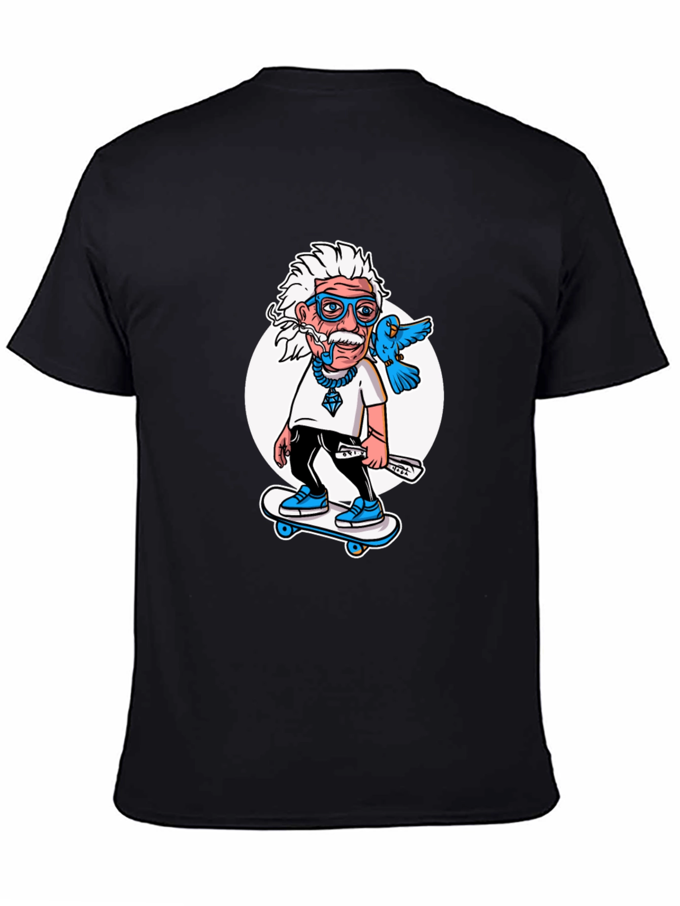 Einstein Skateboarder T-Shirt - Cool Cartoon Graphic Tee
