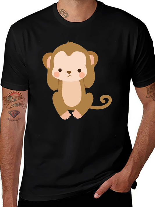 Cute Monkey Graphic T-Shirt
