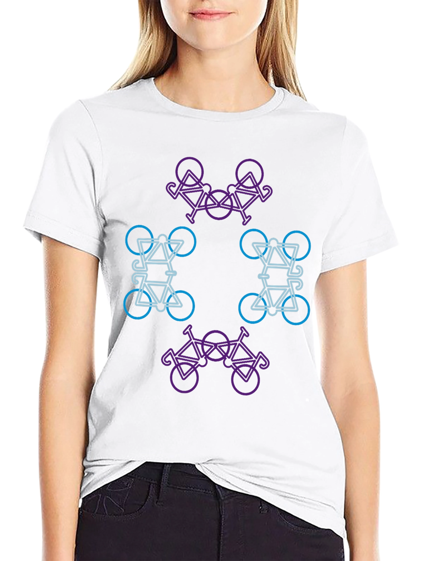 Abstract Bike Graphic T-Shirt - Modern Design
