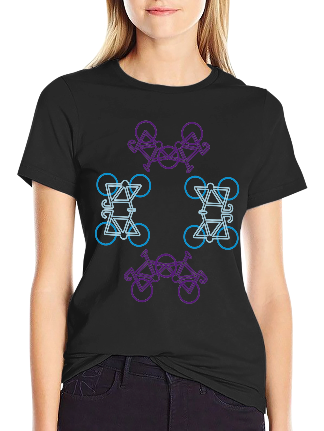 Abstract Bike Graphic T-Shirt - Modern Design