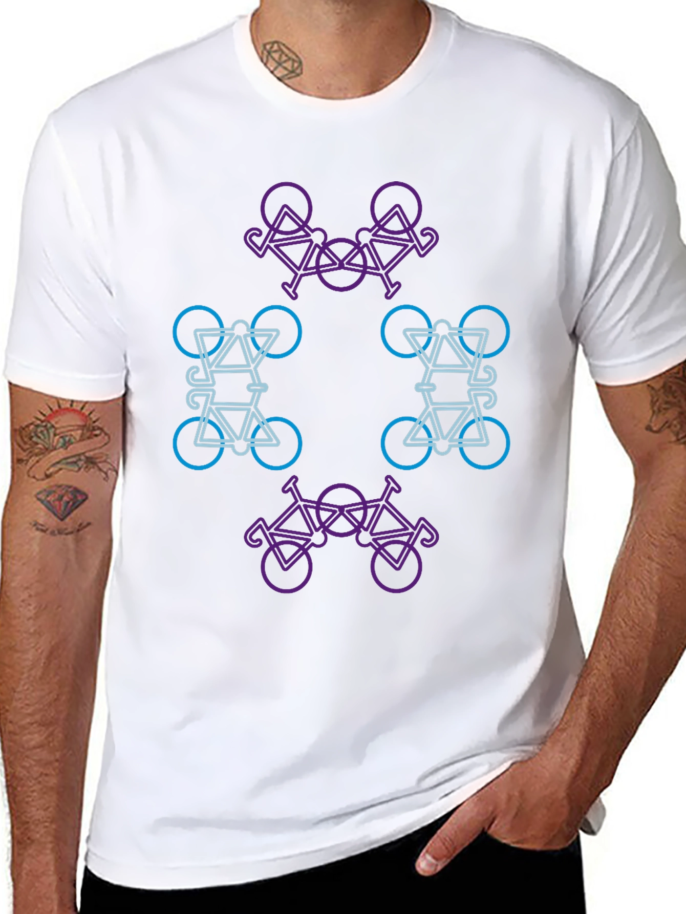 Abstract Bike Graphic T-Shirt - Modern Design