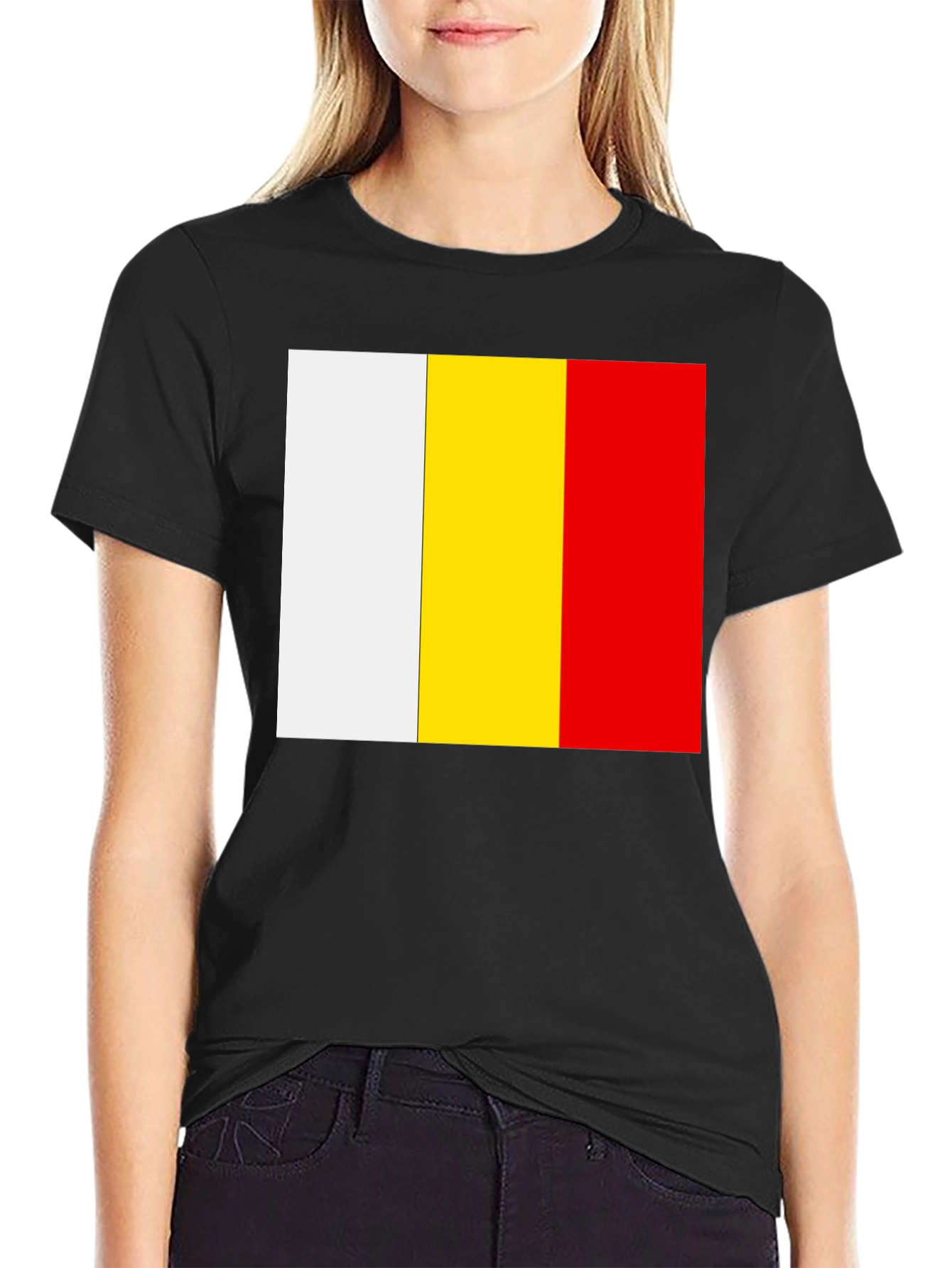 Belgian Flag T-Shirt - Black Cotton Tee