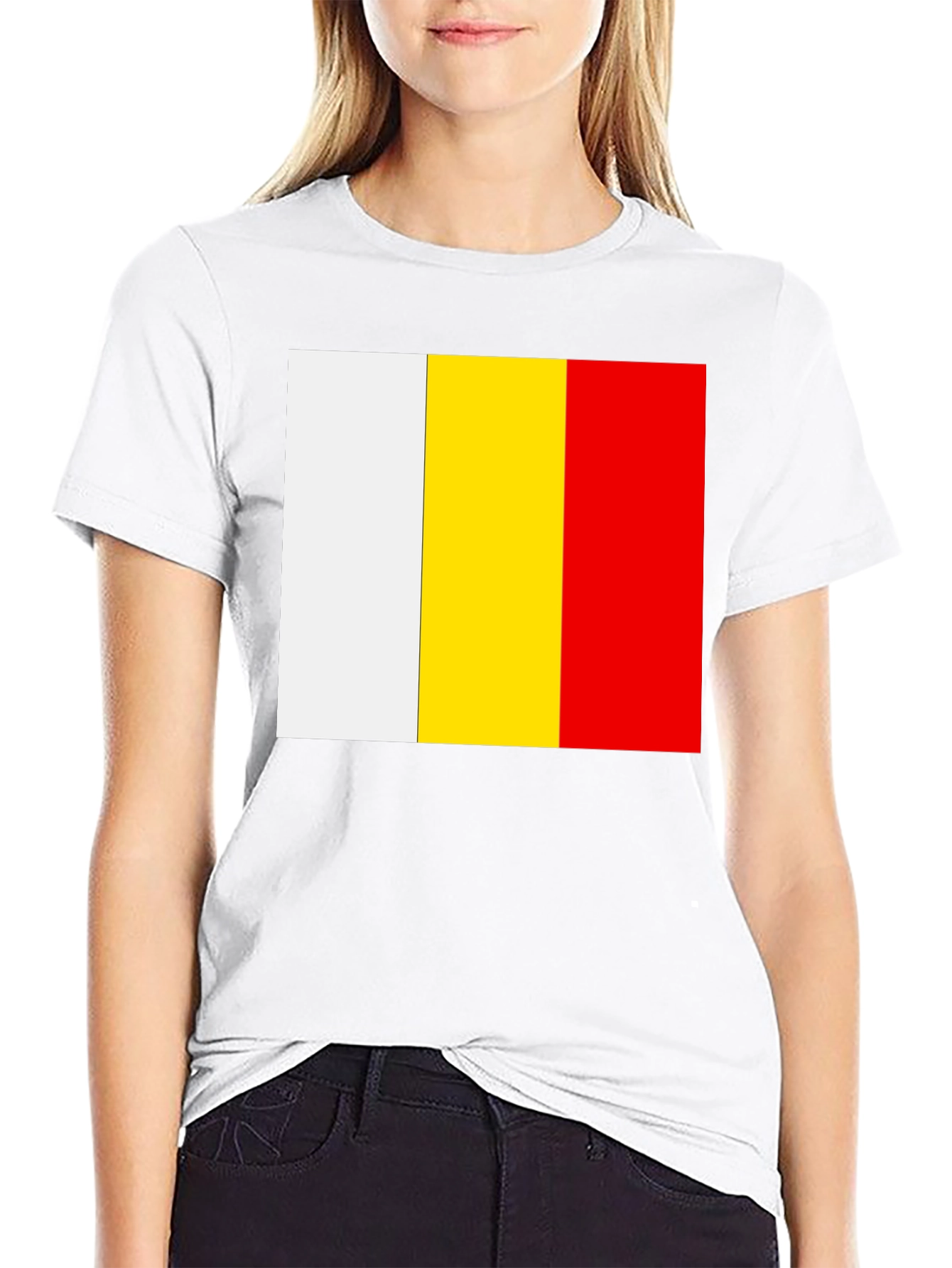 Belgian Flag T-Shirt - Black Cotton Tee