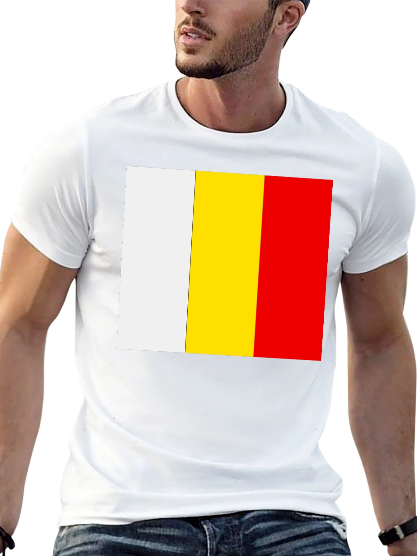 Belgian Flag T-Shirt - Black Cotton Tee