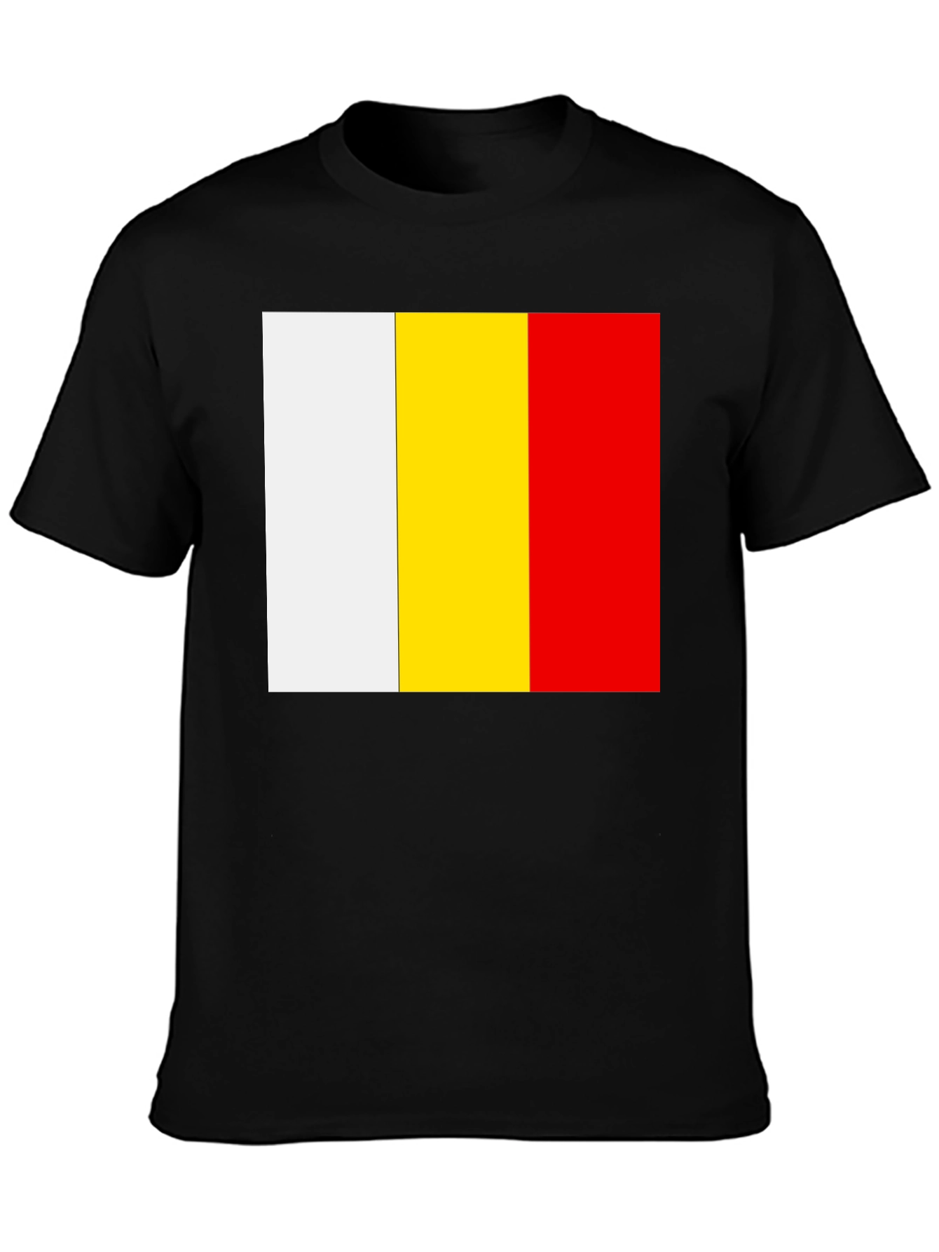 Belgian Flag T-Shirt - Black Cotton Tee