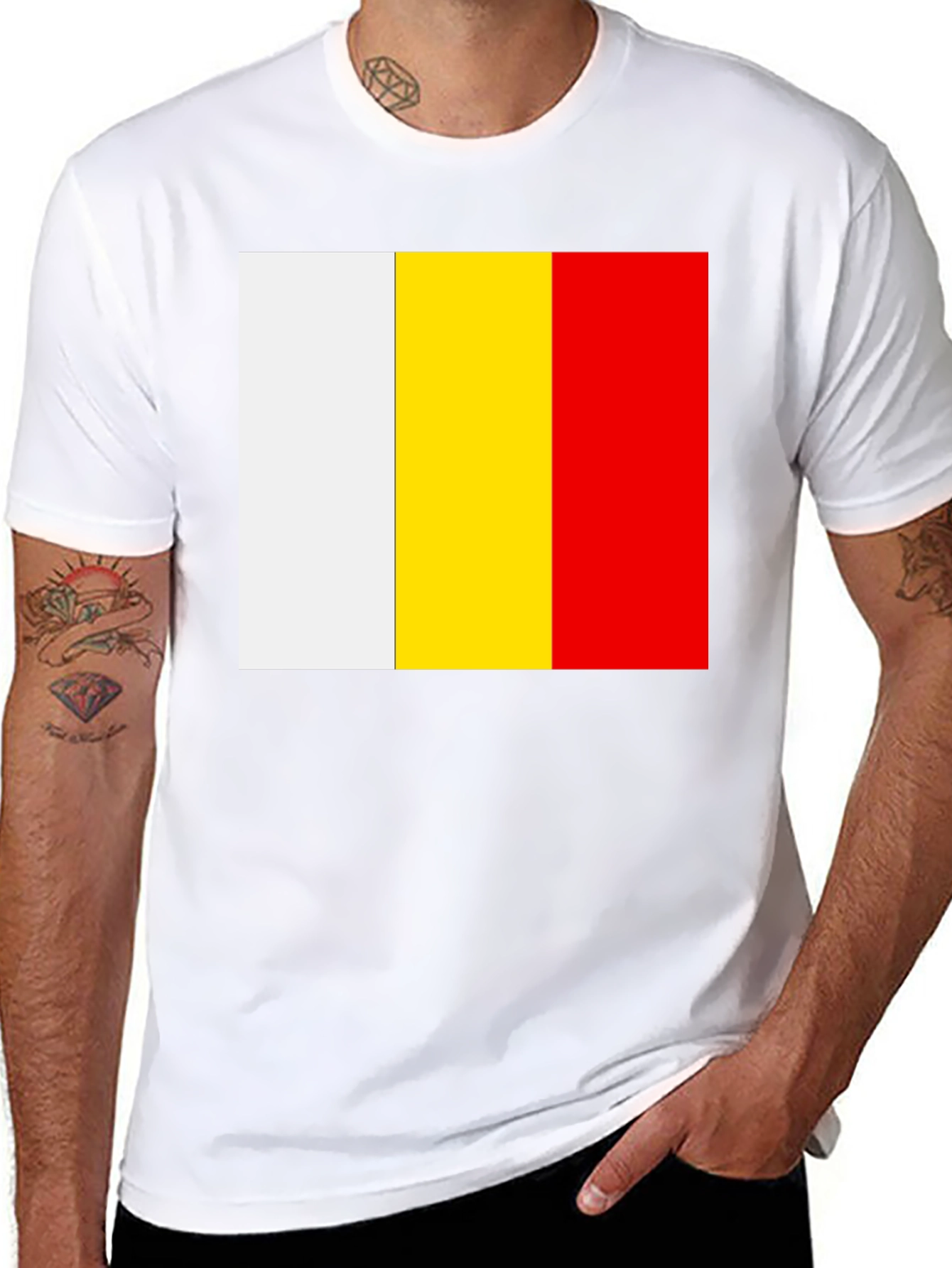 Belgian Flag T-Shirt - Black Cotton Tee