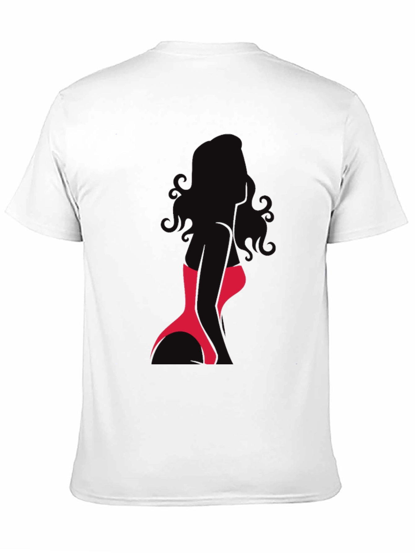 Silhouette Woman Graphic Tee - Sleek Black T-Shirt