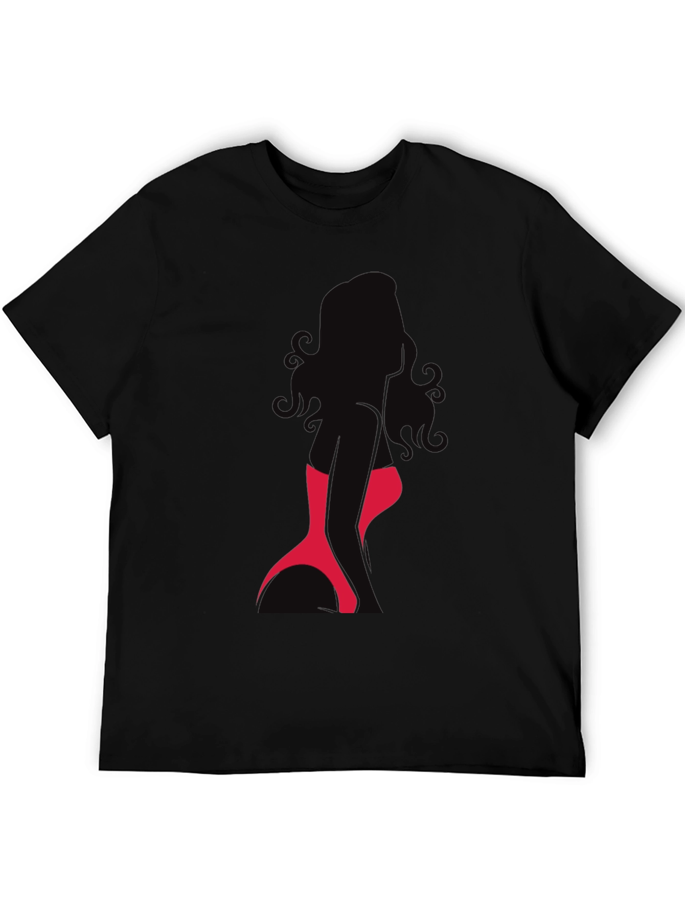 Silhouette Woman Graphic Tee - Sleek Black T-Shirt
