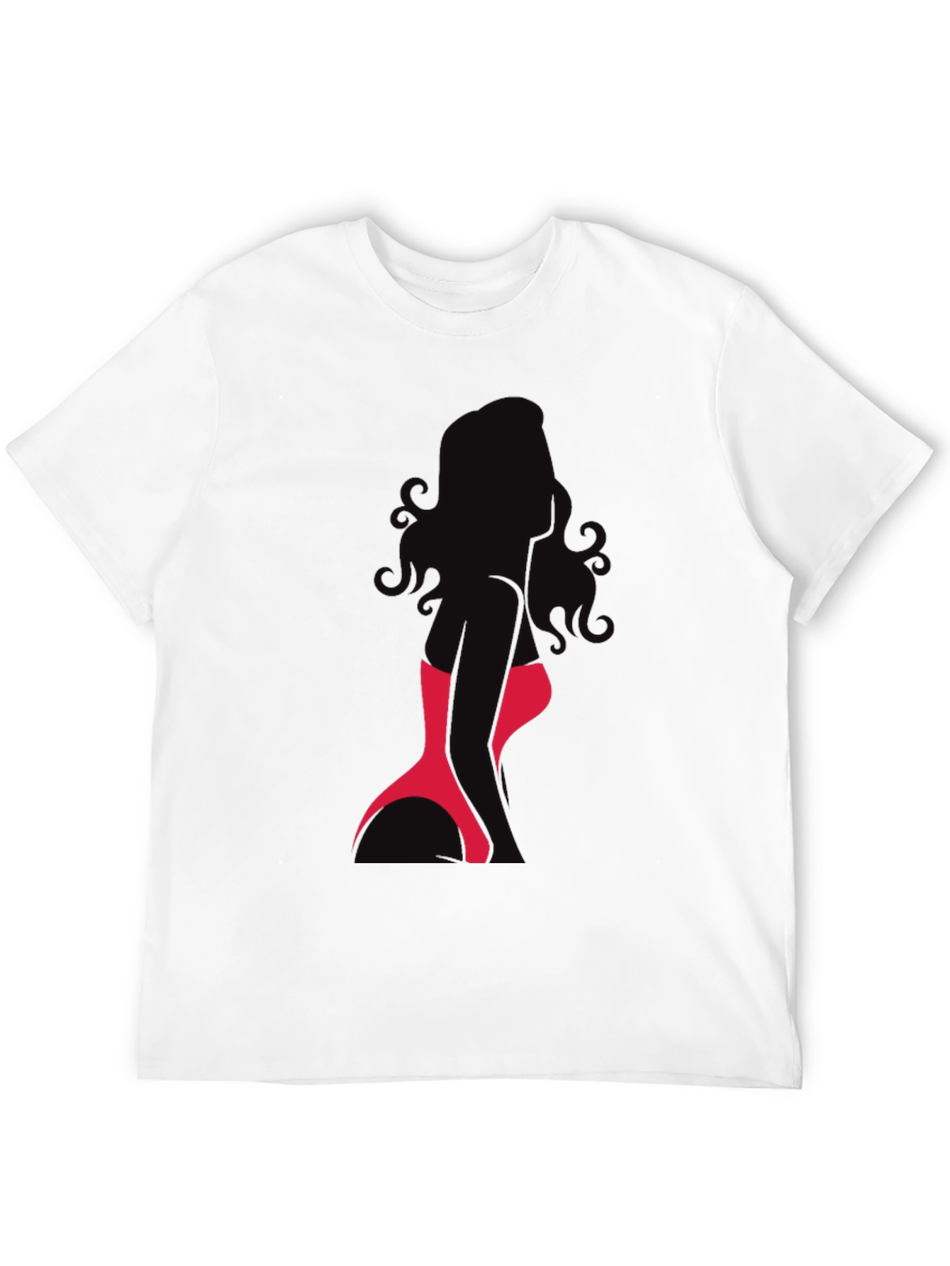 Silhouette Woman Graphic Tee - Sleek Black T-Shirt