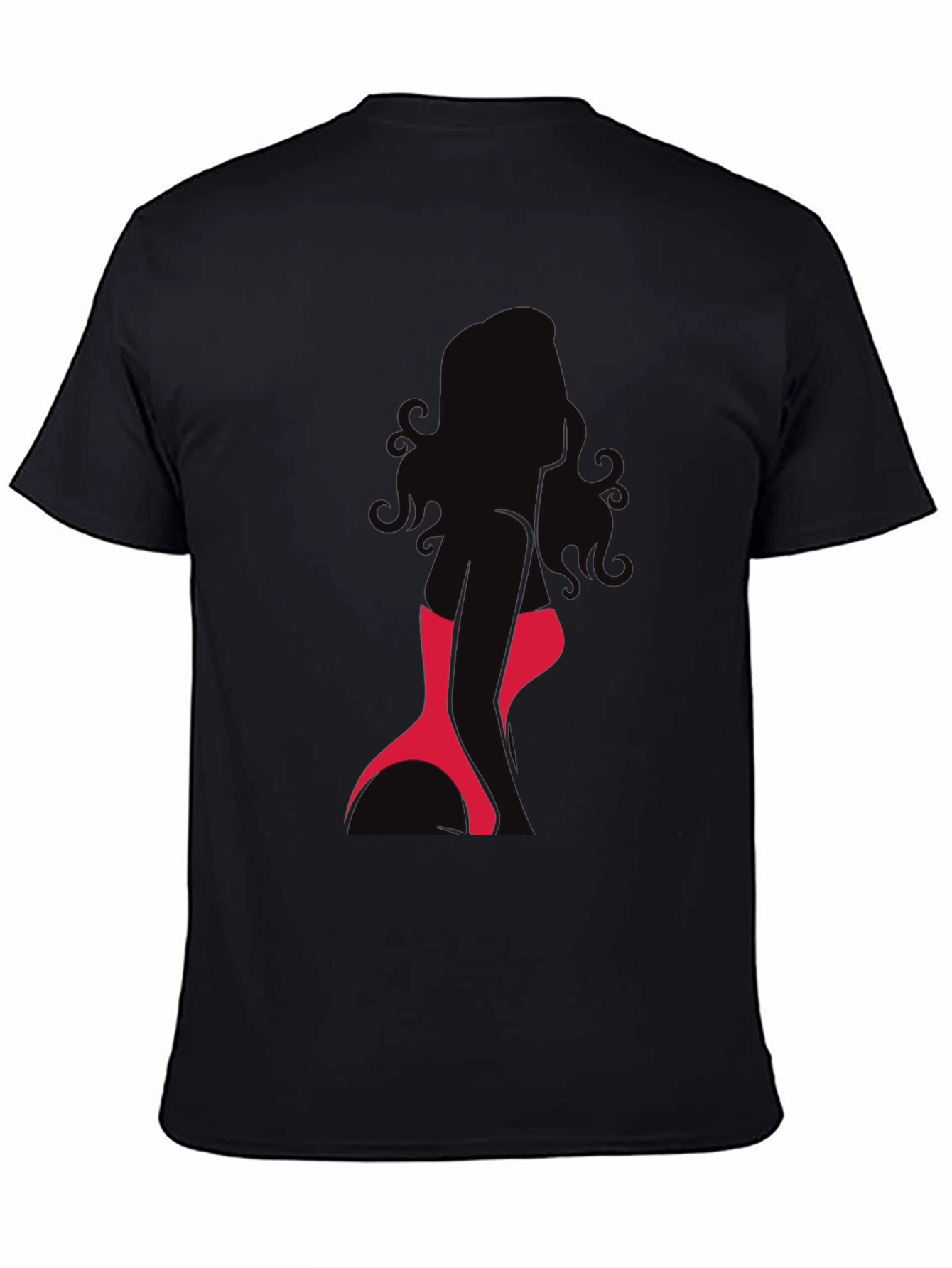 Silhouette Woman Graphic Tee - Sleek Black T-Shirt