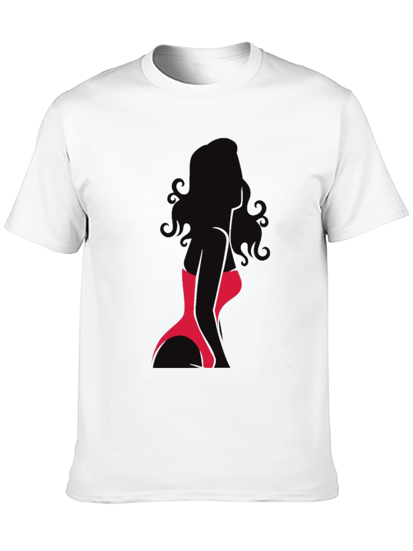 Silhouette Woman Graphic Tee - Sleek Black T-Shirt