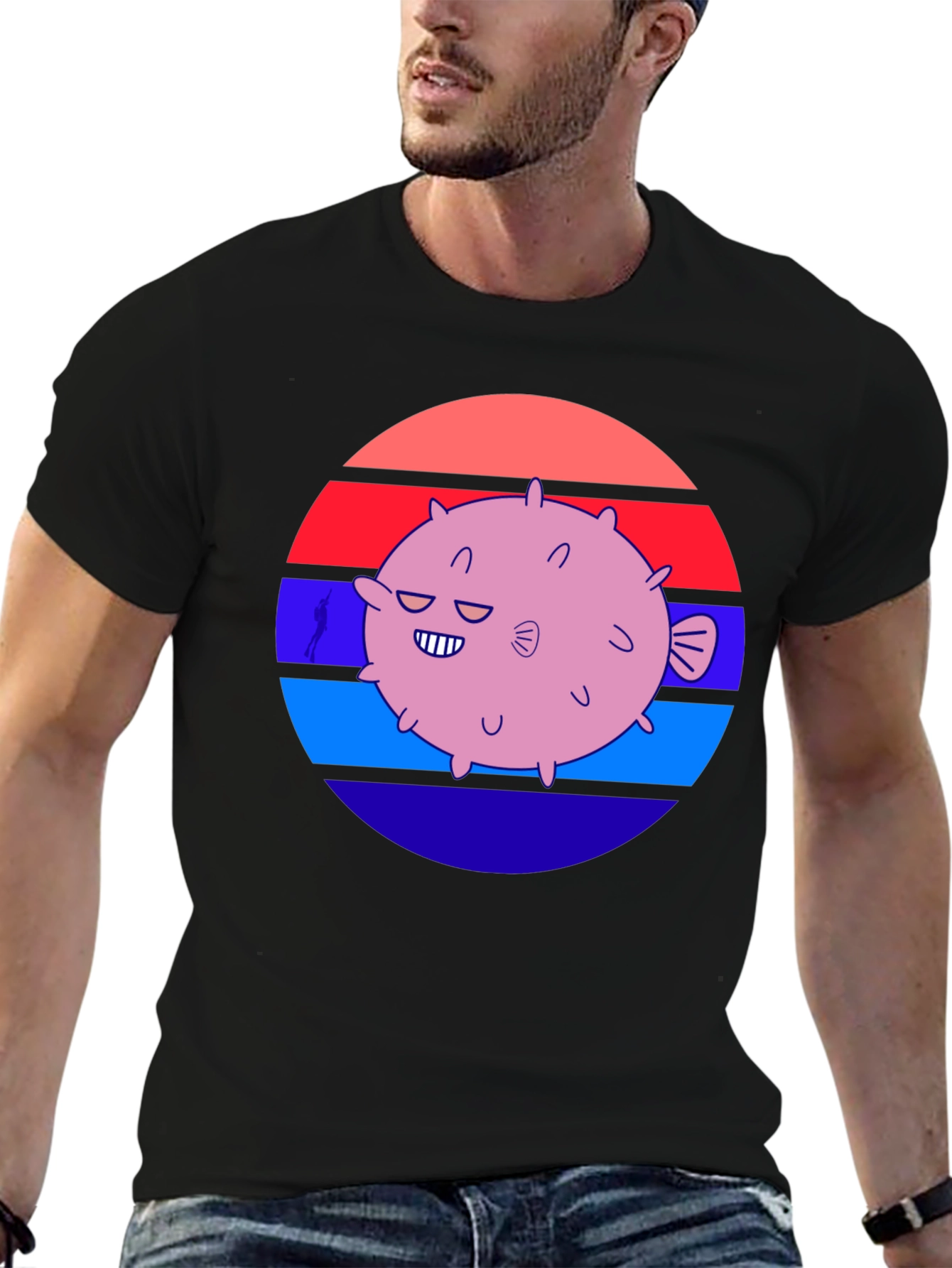 Puffer Fish Graphic Tee - Retro Style