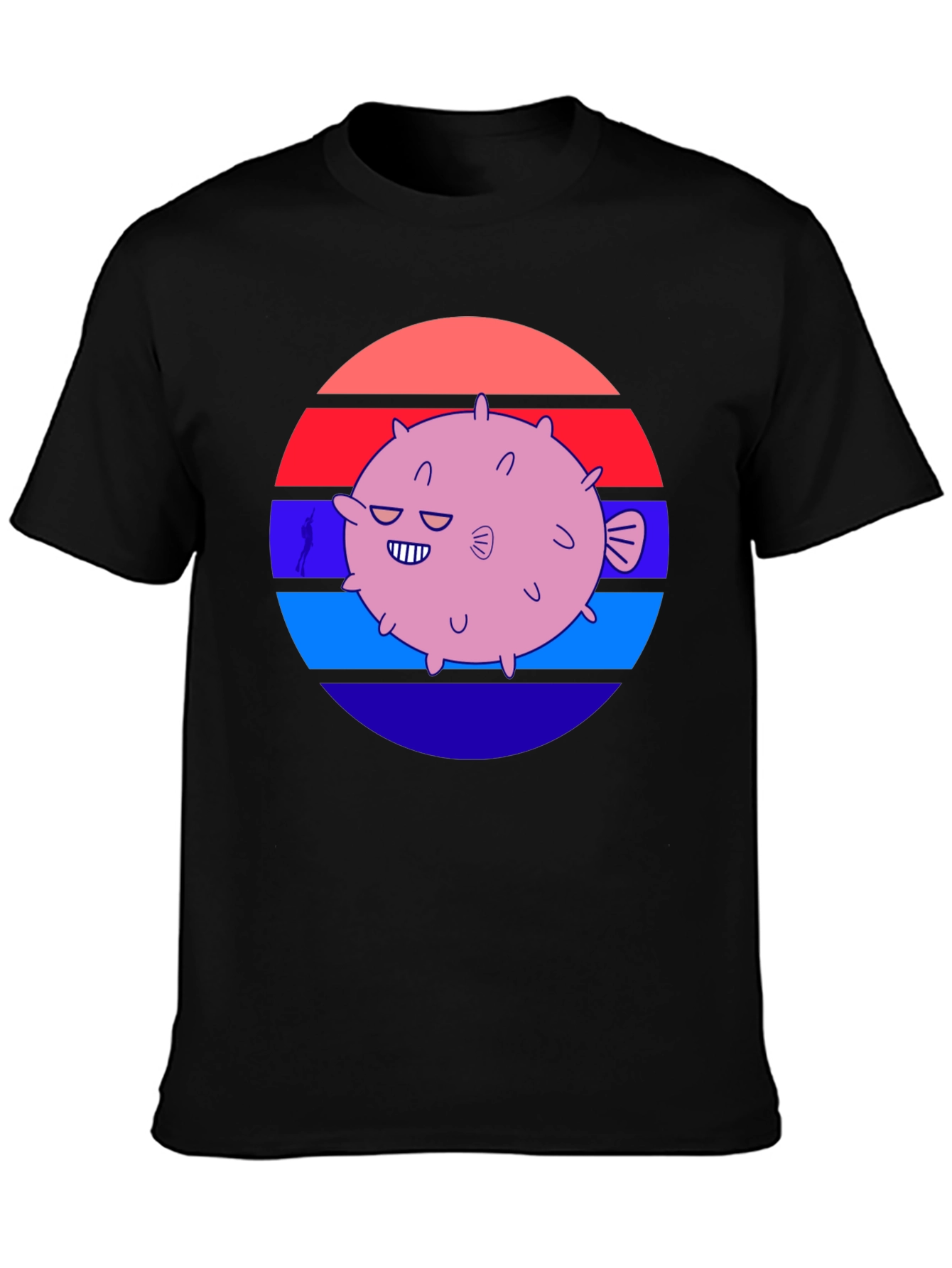 Puffer Fish Graphic Tee - Retro Style