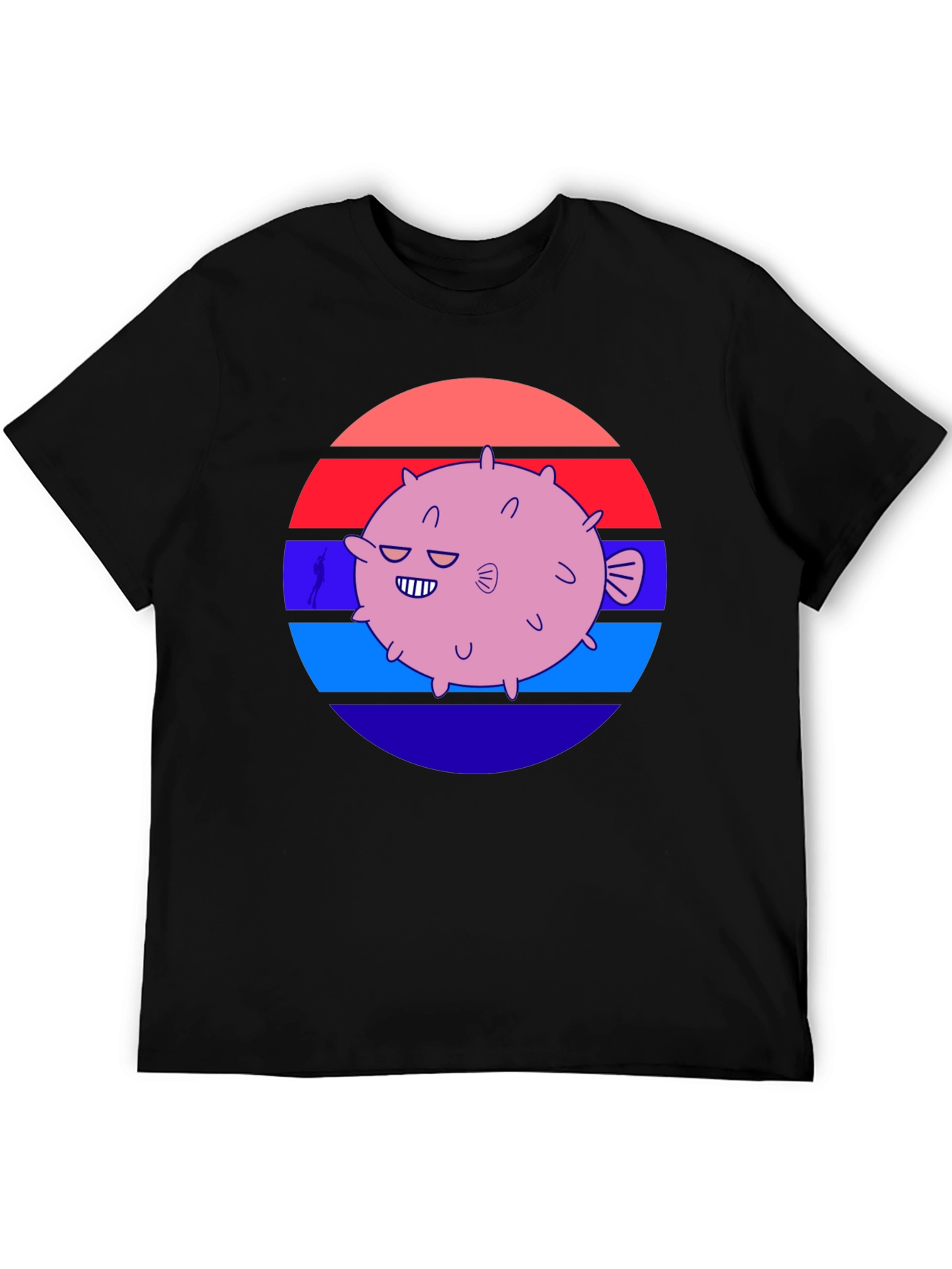 Puffer Fish Graphic Tee - Retro Style