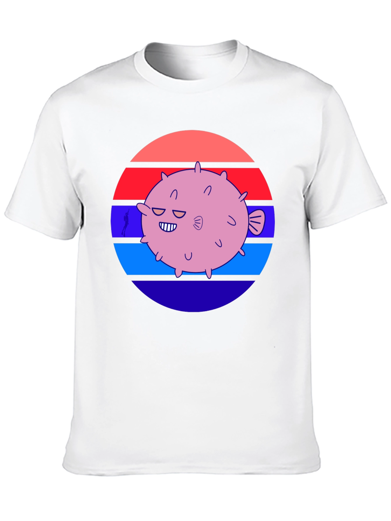 Puffer Fish Graphic Tee - Retro Style