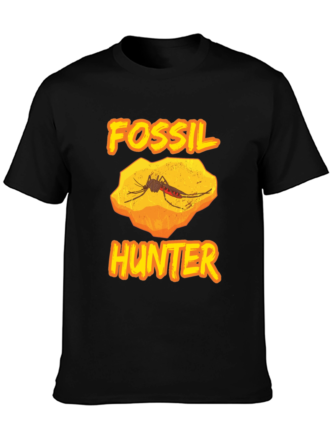 Fossil Hunter T-Shirt - Black Graphic Tee