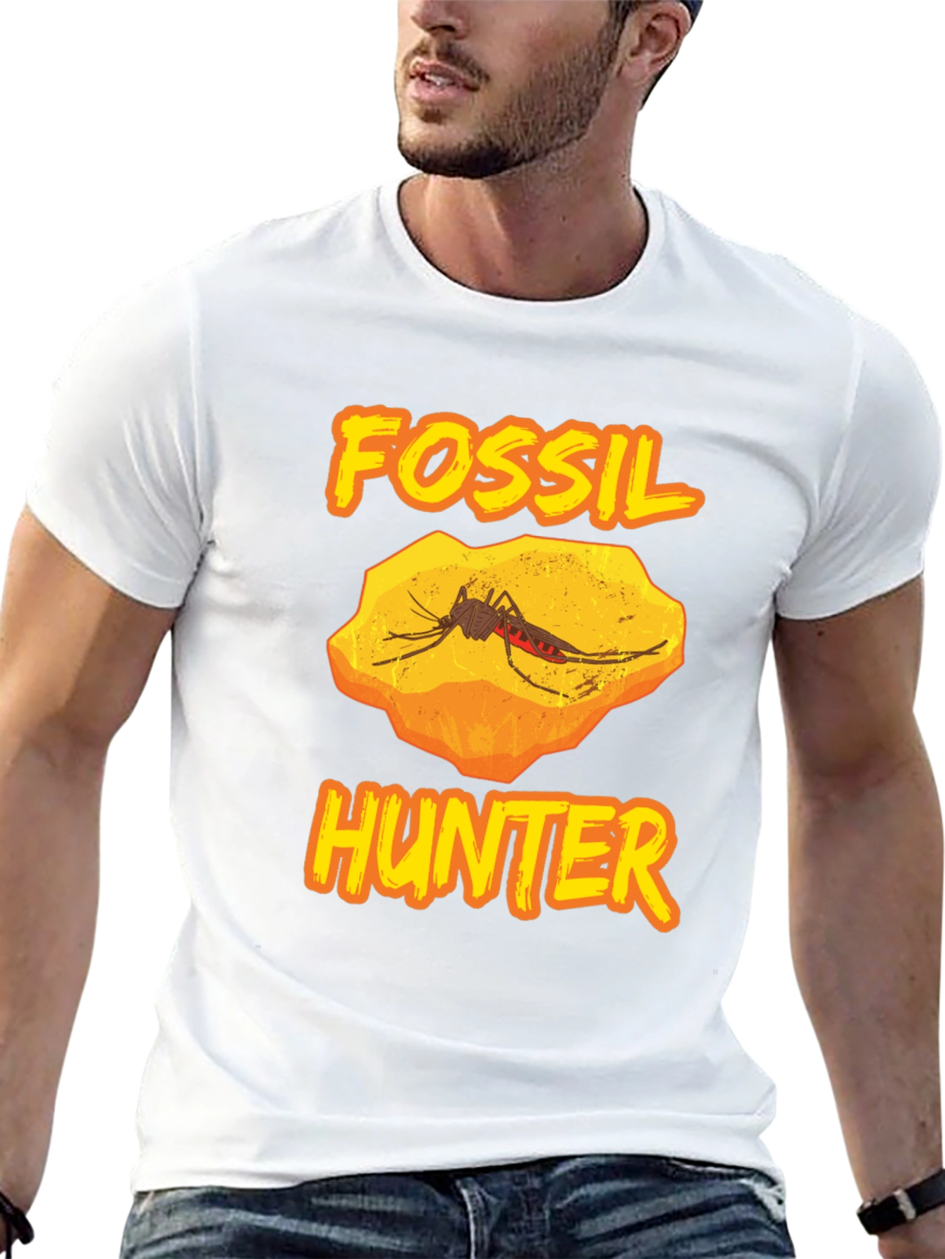 Fossil Hunter T-Shirt - Black Graphic Tee