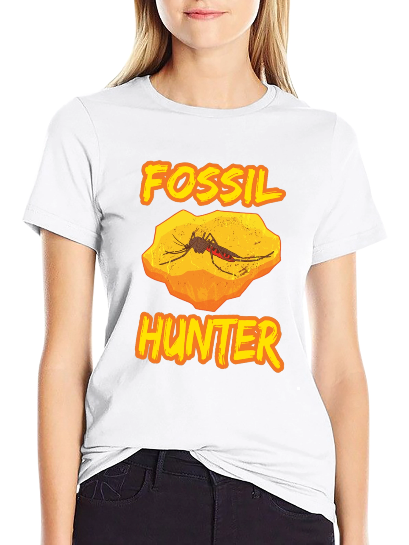 Fossil Hunter T-Shirt - Black Graphic Tee