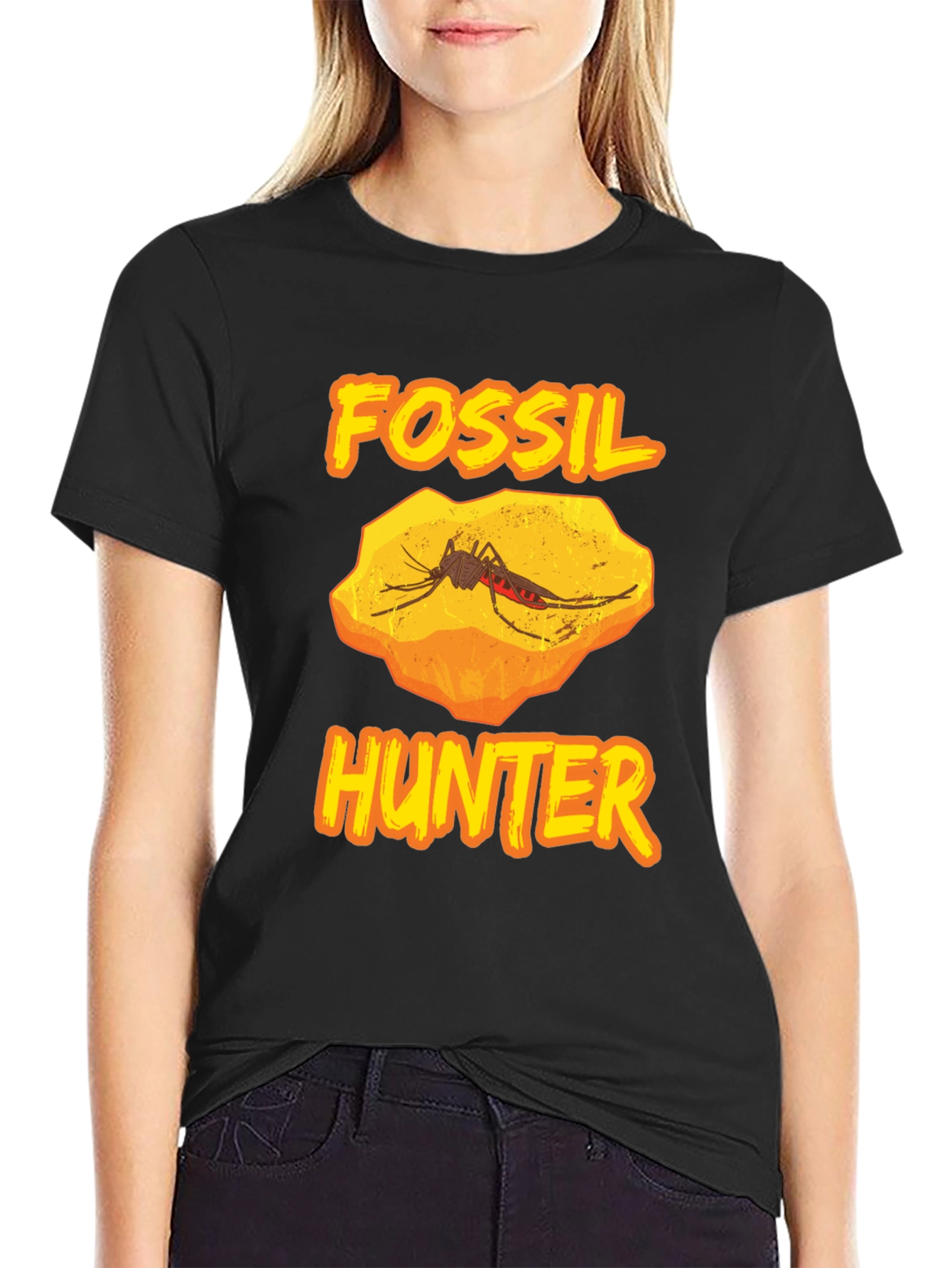 Fossil Hunter T-Shirt - Black Graphic Tee