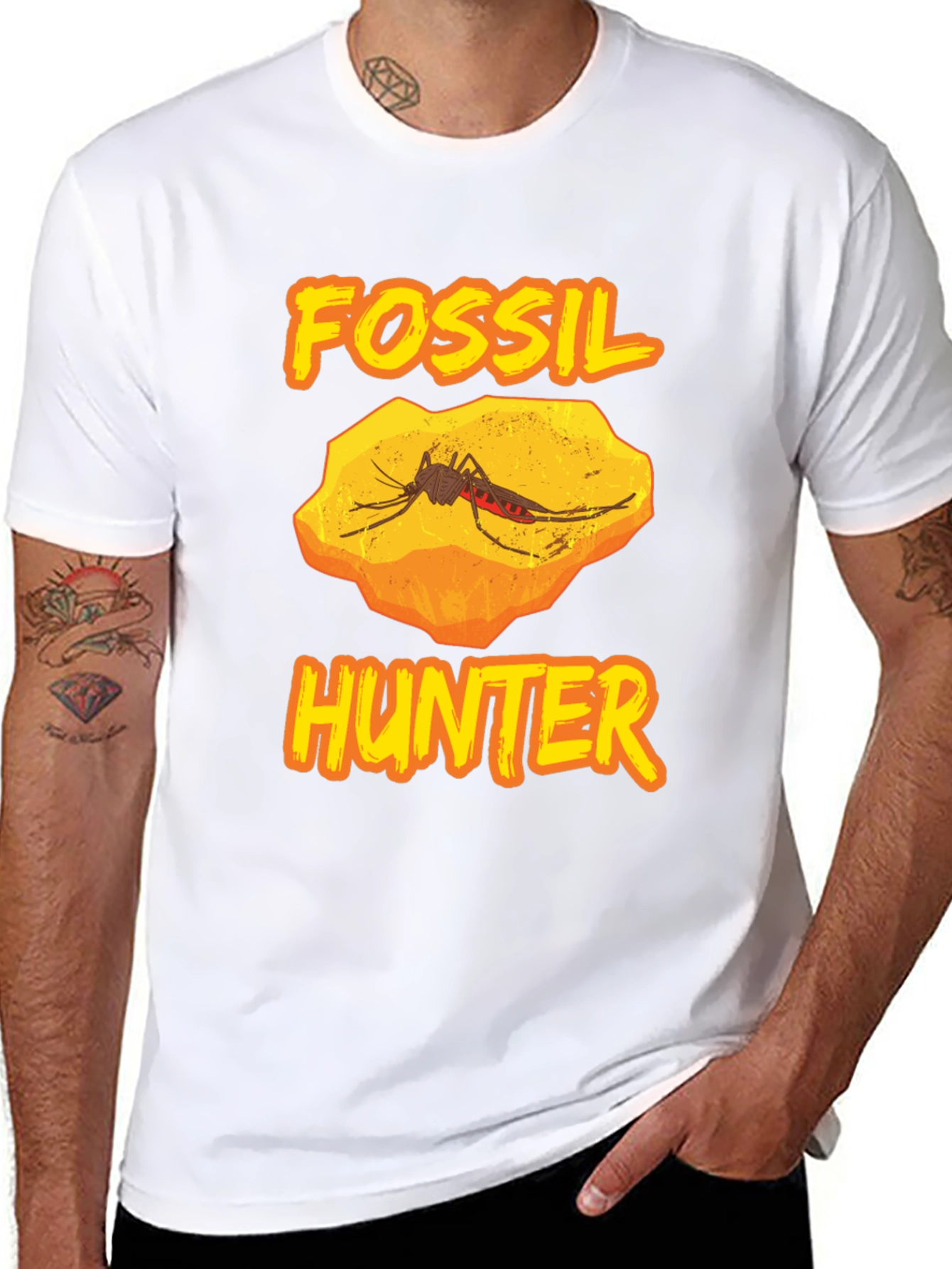 Fossil Hunter T-Shirt - Black Graphic Tee