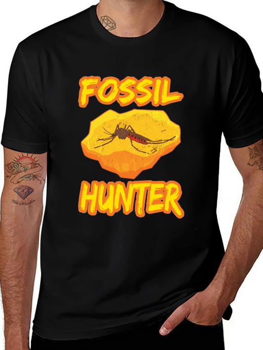 Fossil Hunter T-Shirt - Black Graphic Tee