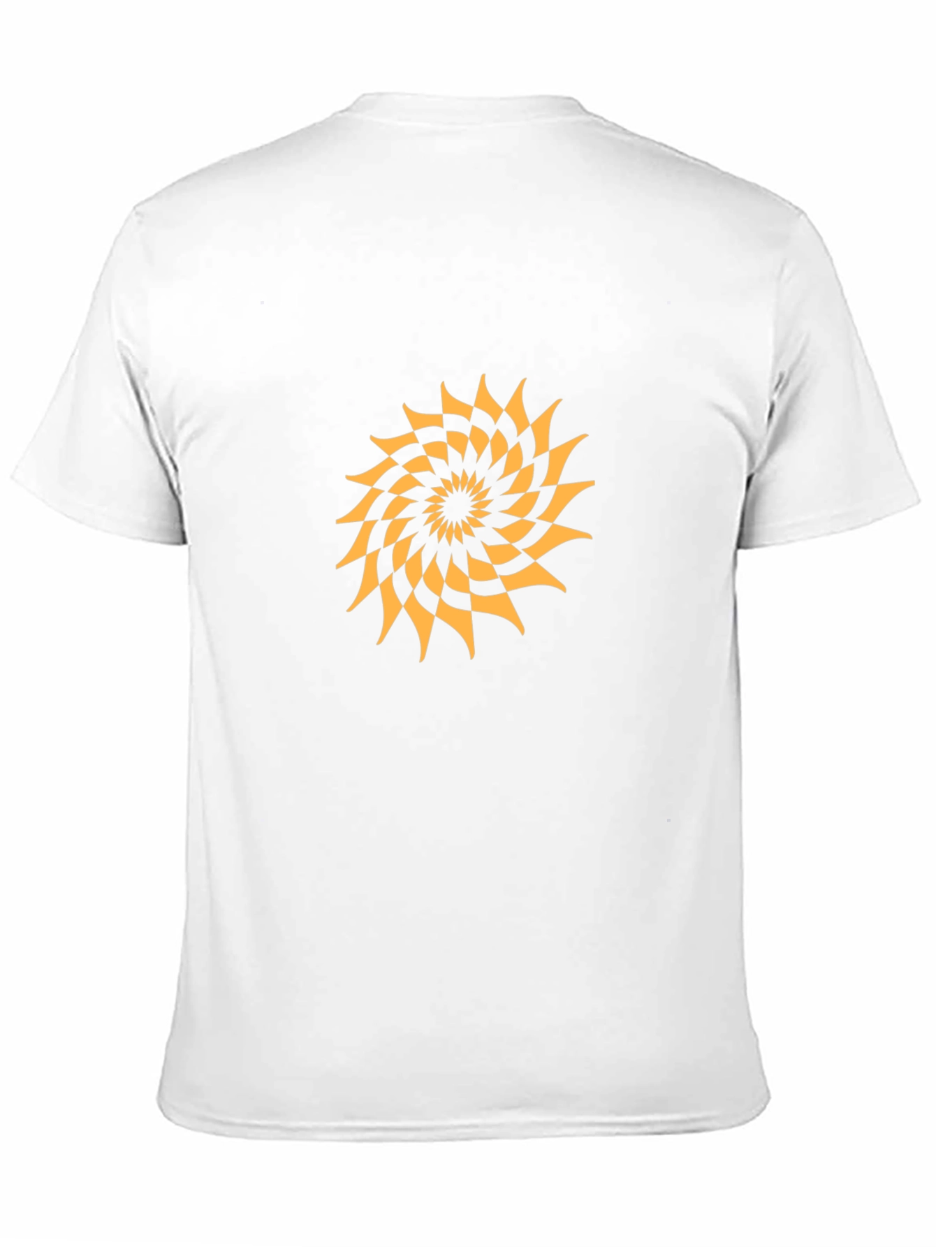 Geometric Spiral Graphic Tee - Modern Black T-Shirt