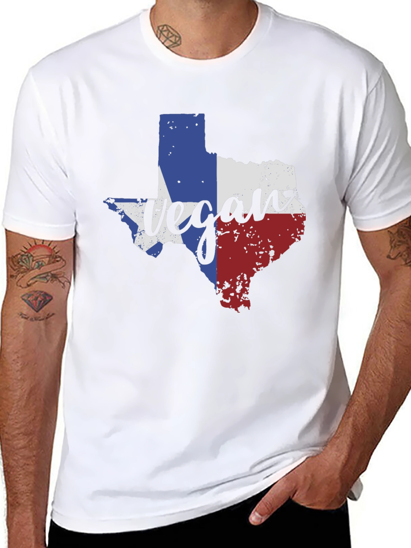 Texas Vegan T-Shirt State Pride Vegetarian Tee