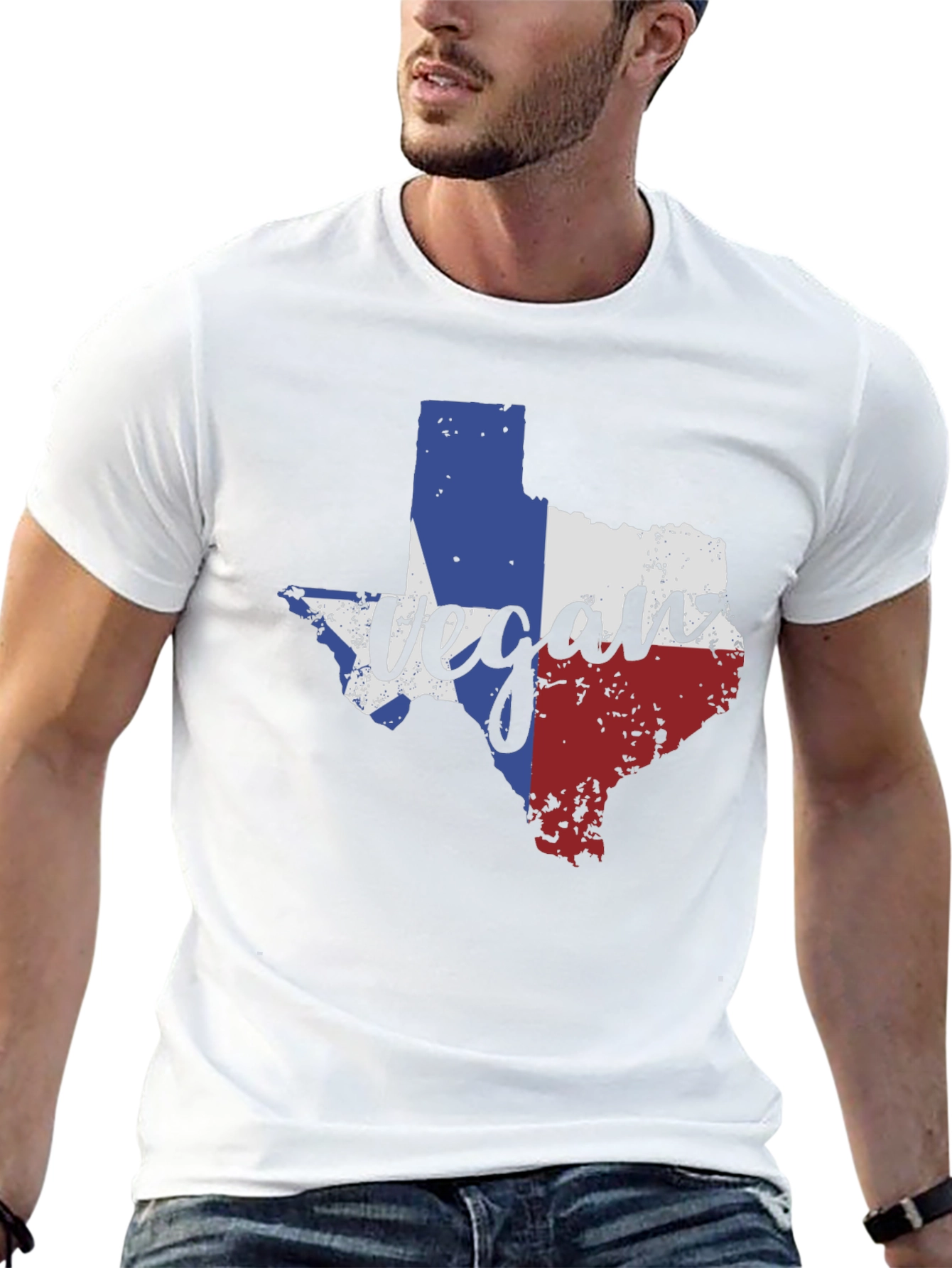 Texas Vegan T-Shirt State Pride Vegetarian Tee