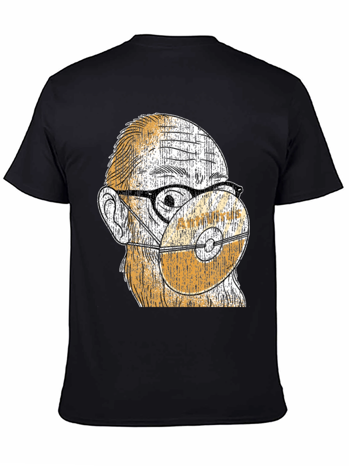 Unique Graphic Tee - CD Mask Design
